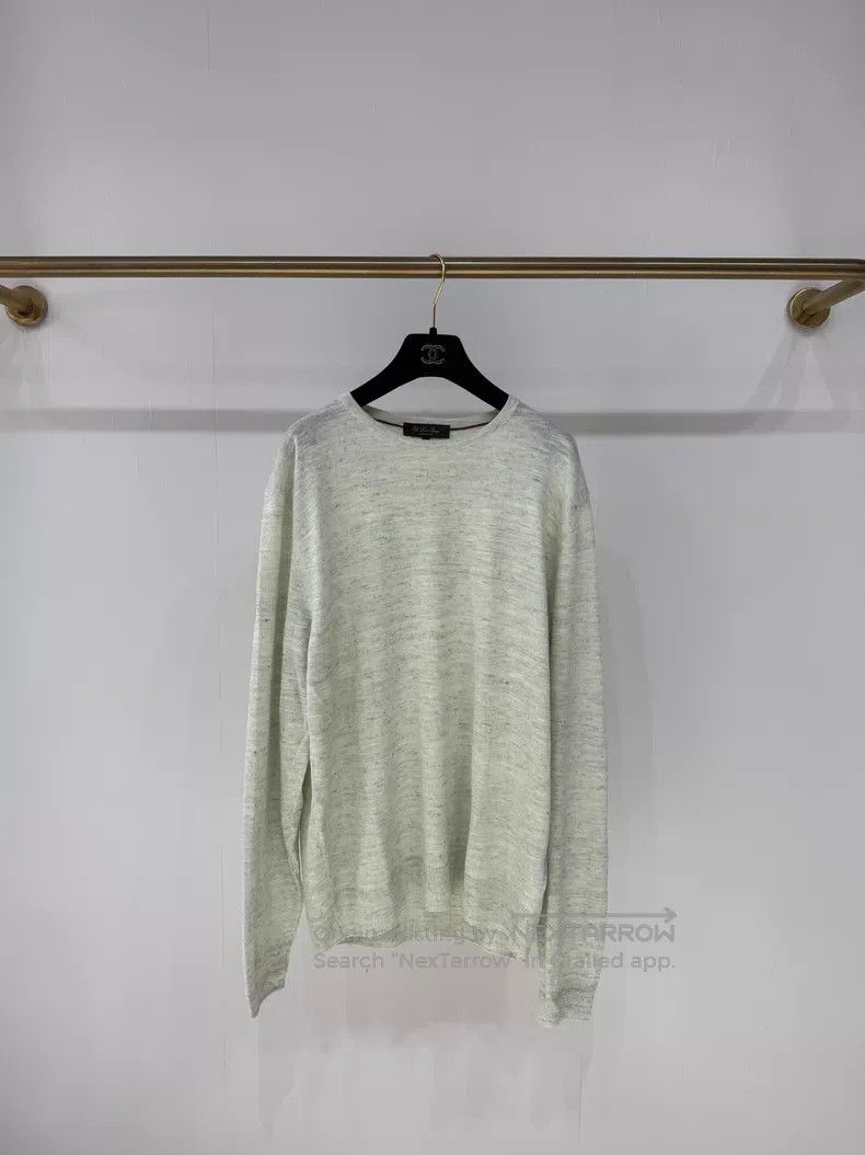 Loro Piana Loro Piana Silk Linen Ribbed Round Neck Wool Blended Knit Size US M / EU 48-50 / 2 - 1 Thumbnail