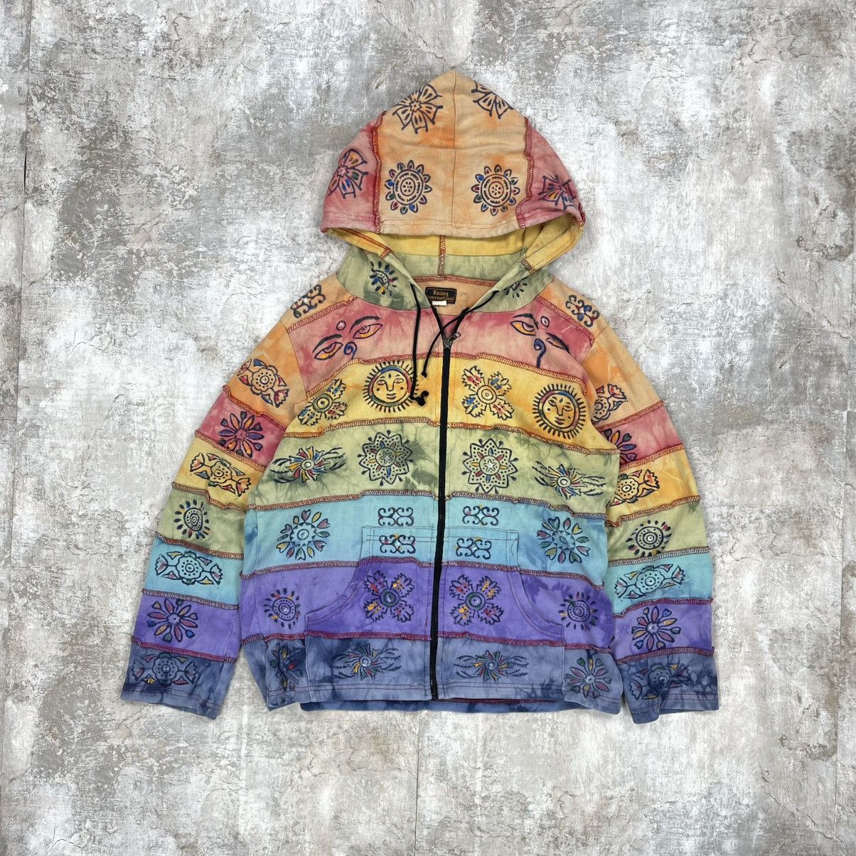 Japanese Brand × Vintage VINTAGE NEPAL HIPPY PATCHWORK ZIP HOODIE JACKET Y2K Size US XS / EU 42 / 0 - 1 Thumbnail