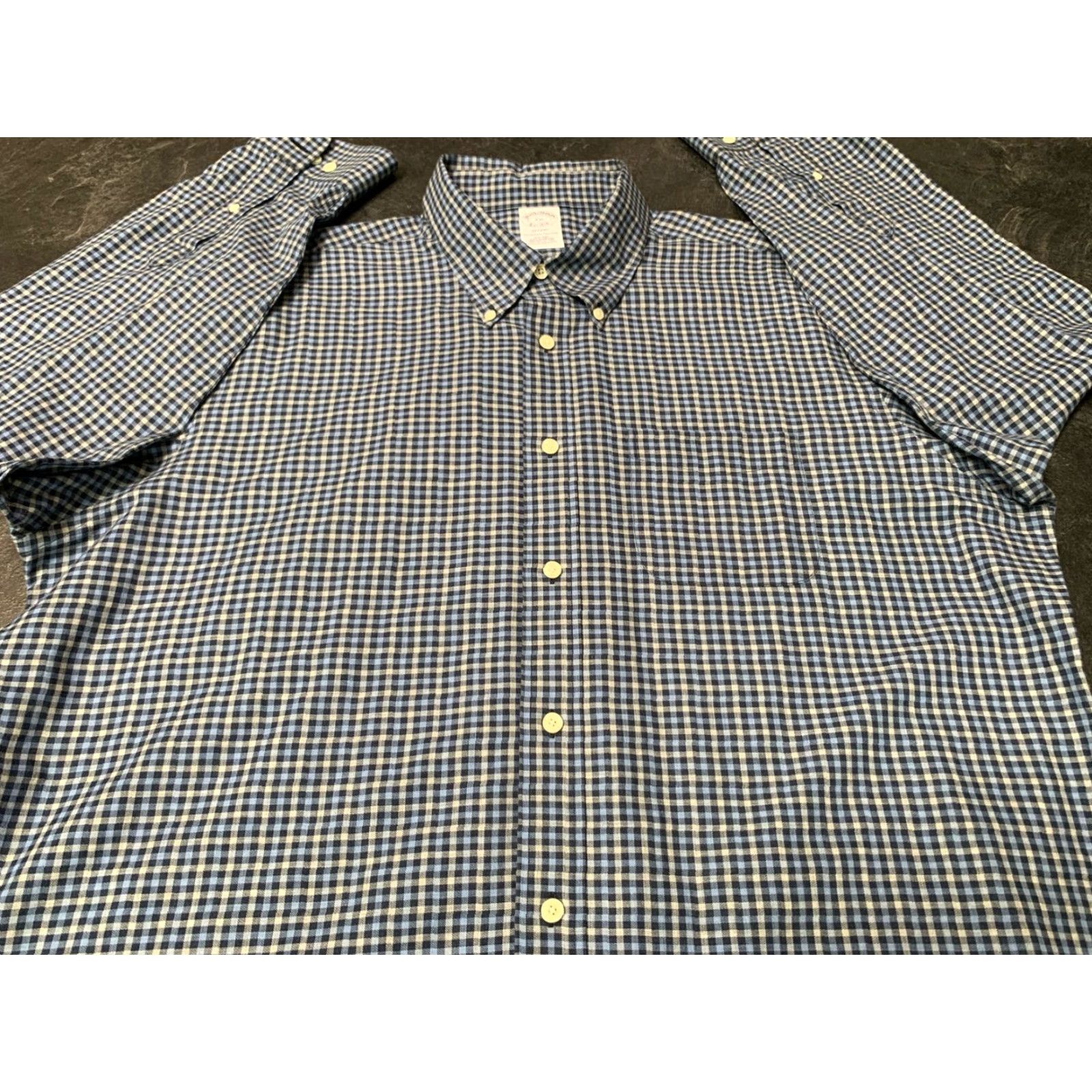 Brooks Brothers Brooks Brothers Regent Blue Plaid Dress Shirt Men XXL Long Sleeve Button-Down Collared 1818 Size US XXL / EU 58 / 5 - 2 Thumbnail