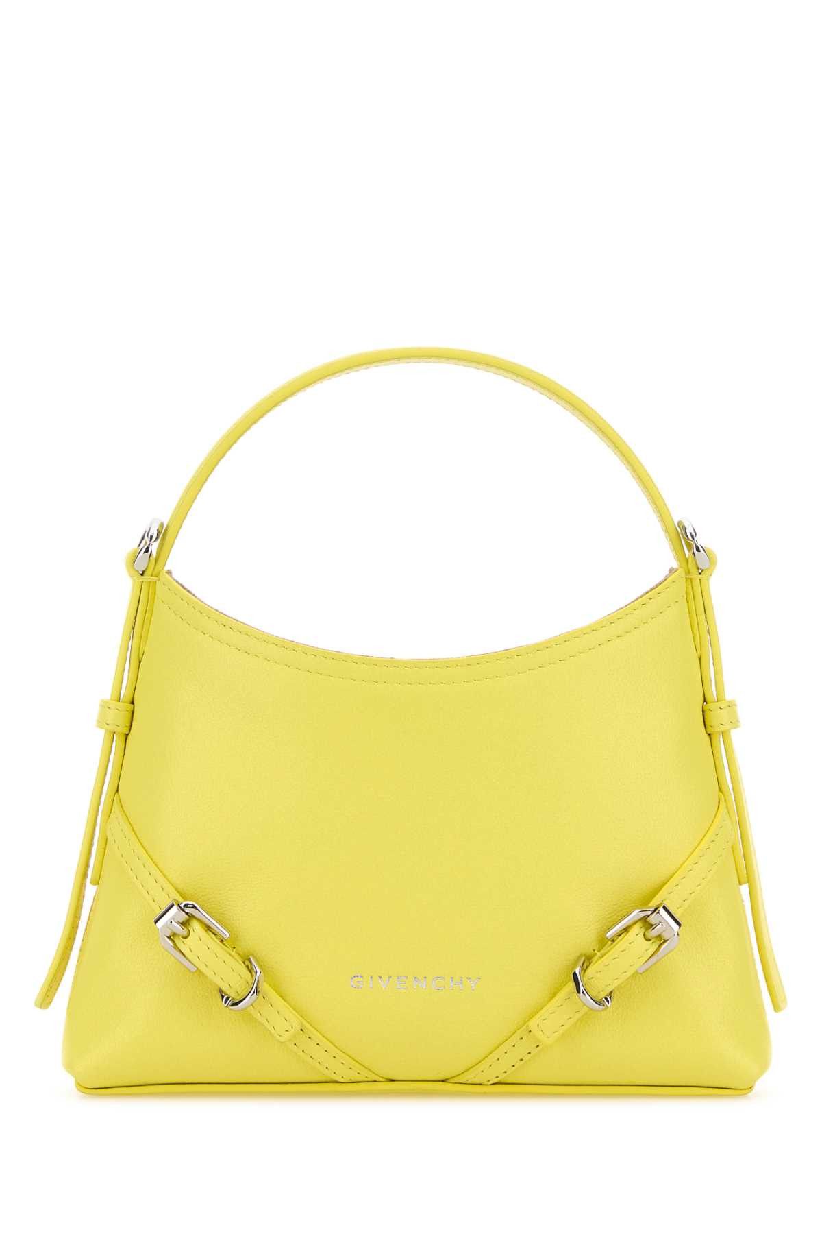 Yellow Leather Nano Voyou Handbag
