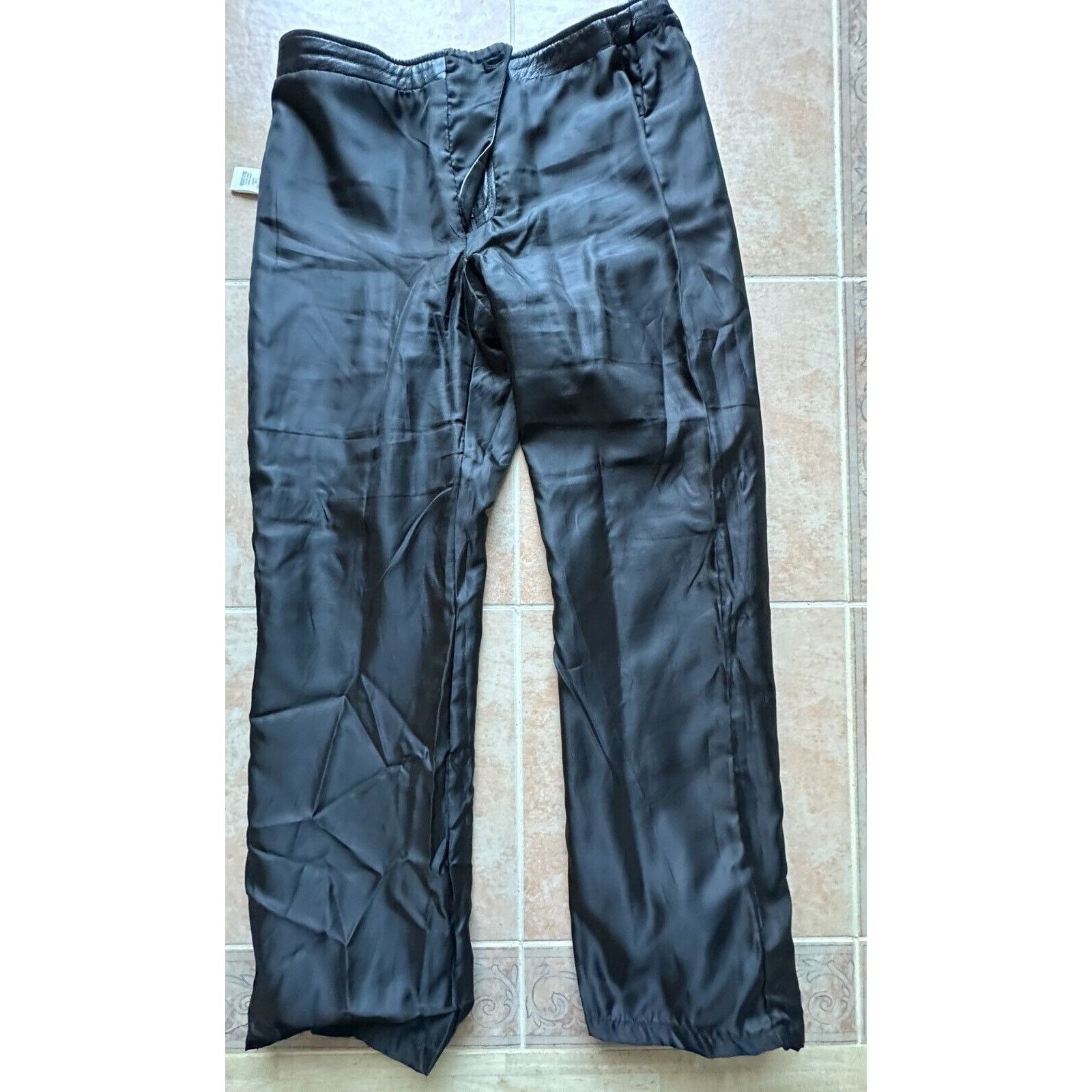 Anne Klein AK Anne Klein Leather Black pants Women size 10 Size 32" / US 10 / IT 46 - 3 Thumbnail