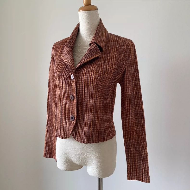 Issey Miyake Issey Miyake Retro checkered pleated suit jacket Size L / US 10 / IT 46 - 3 Thumbnail