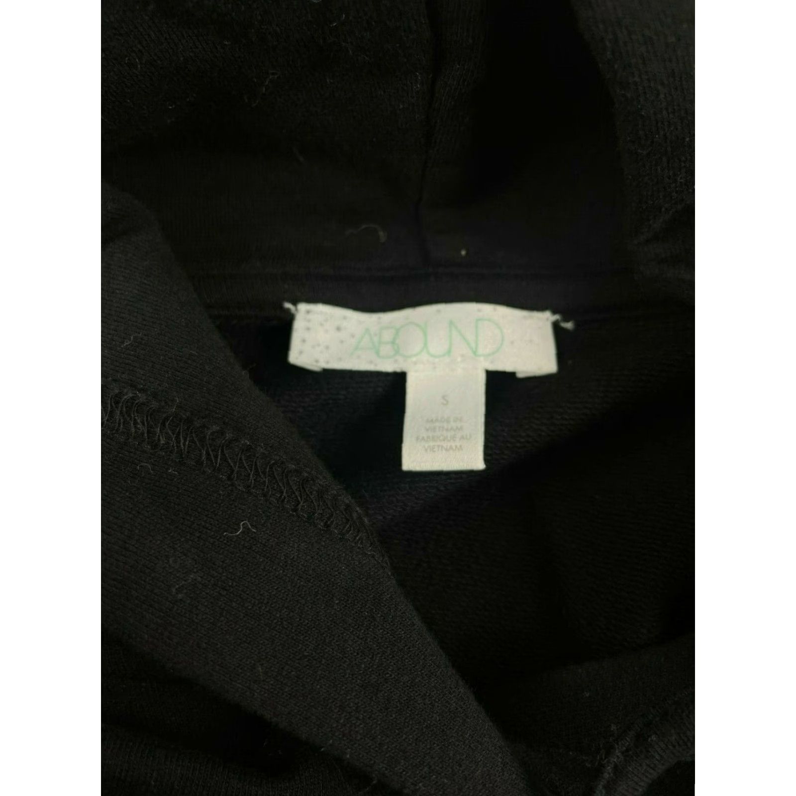 Vintage ABOUND Sweatshirt Women's S Black Hooded Cropped Pullover Drawstring NWT Size S / US 4 / IT 40 - 5 Thumbnail