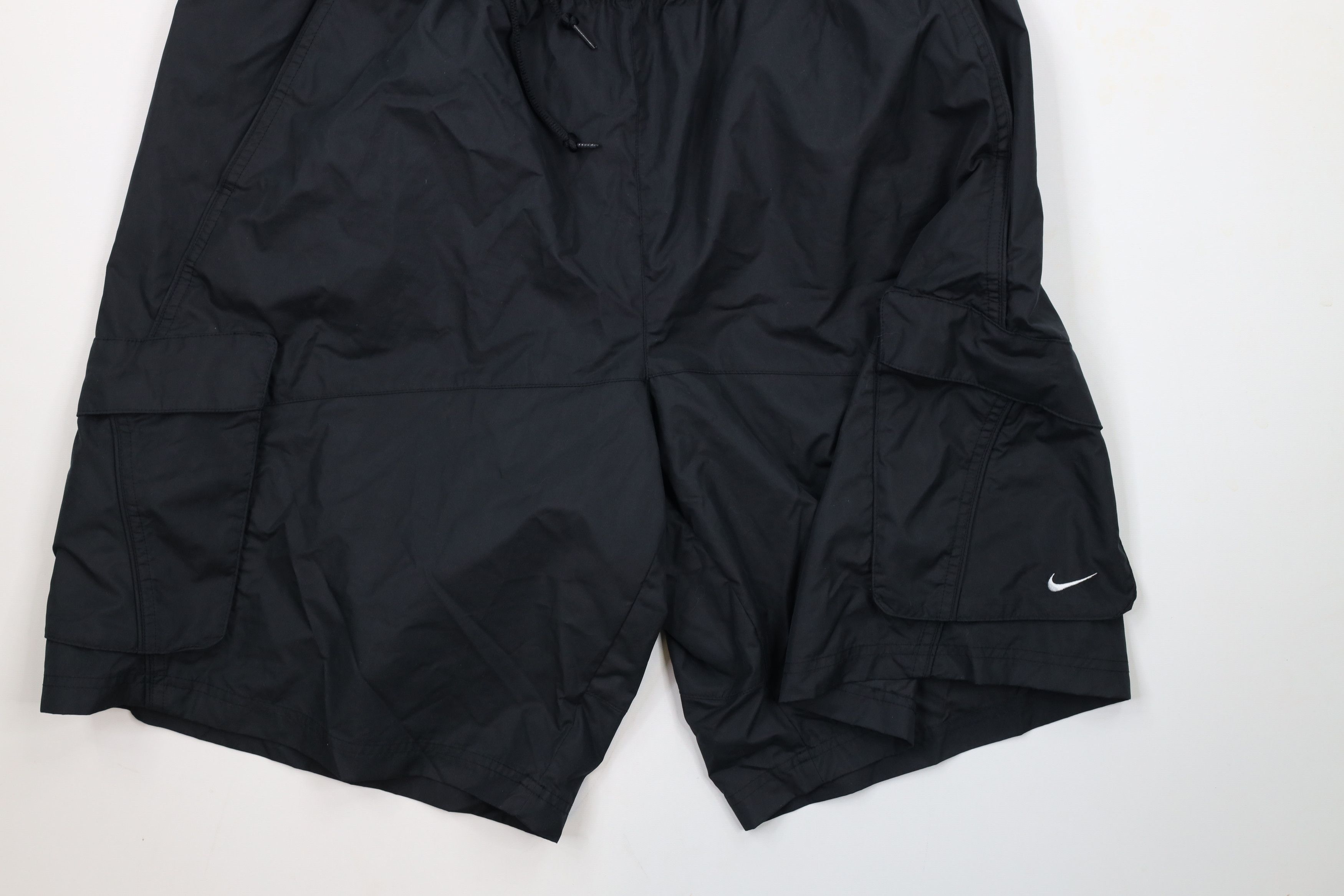 Nike × Vintage Vintage Nike Scott Mini Swoosh Baggy Cargo Shorts Black Size US 36 / EU 52 - 4 Thumbnail