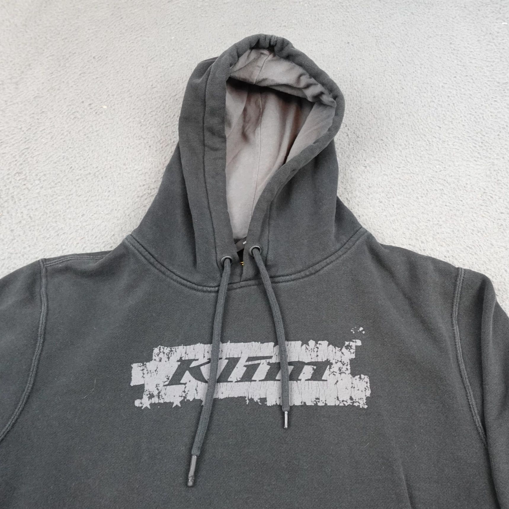 Logo 7 Klim Hoodie Mens Small Black Pullover Sweatshirt American Flag Distressed Logo Hooded Graphic Print Pockets Drawstring Size US S / EU 44-46 / 1 - 5 Thumbnail