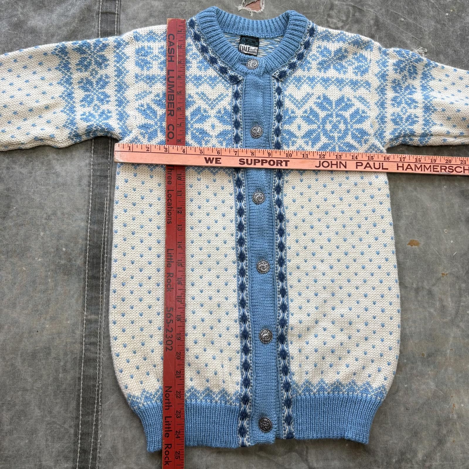 Dale Of Norway Vintage 70s Dale of Norway Wool Fair Isle Sweater Cardigan Size S / US 4 / IT 40 - 4 Thumbnail