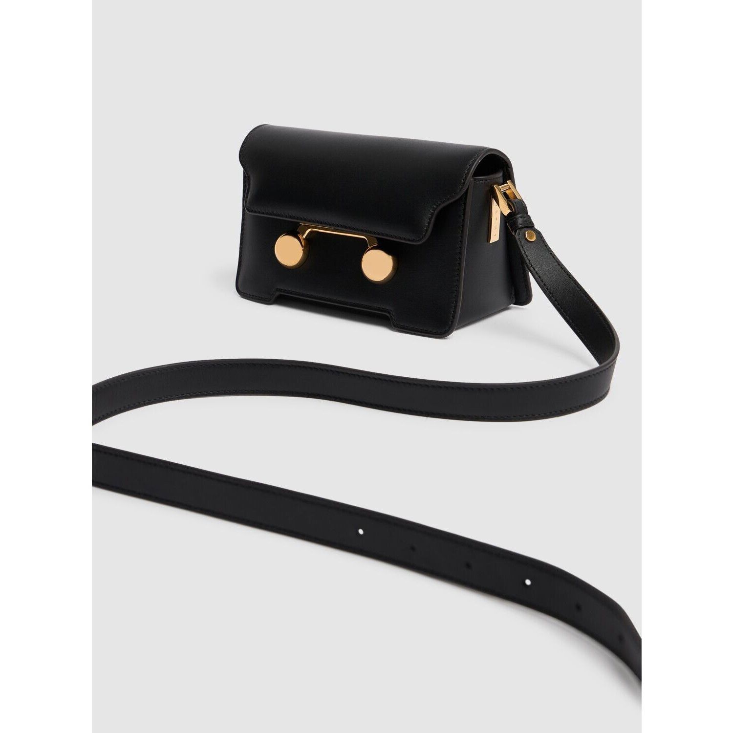 Marni MARNI Trunkaroo Mini Black Leather Shoulder Bag New Size ONE SIZE - 2 Thumbnail