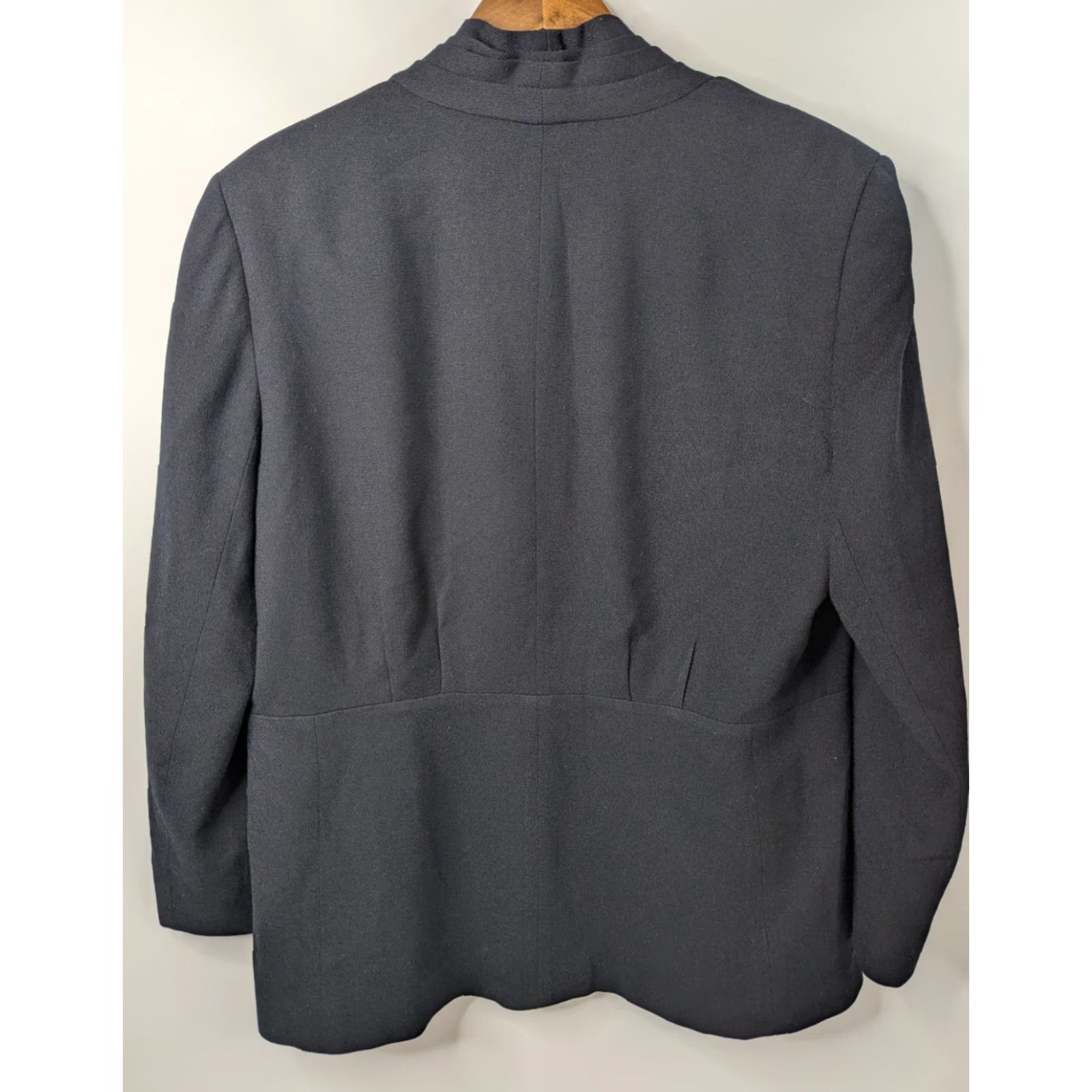 Vintage Saville Blazer Women's Wool Blend Black 16W Jacket Size 16W Made in USA Size XXL / US 16-18 / IT 52-54 - 6 Thumbnail
