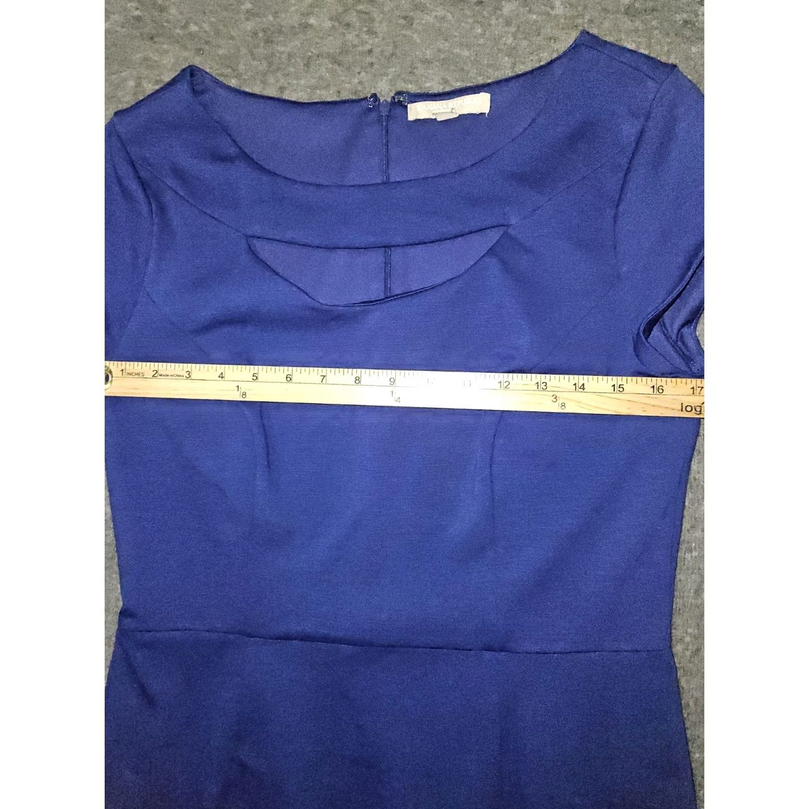Banana Republic Banana Republic Sheath Dress Womens 10 Blue Sleeveless Lined Zip Keyhole Midi Dress Size L / US 10 / IT 46 - 3 Thumbnail