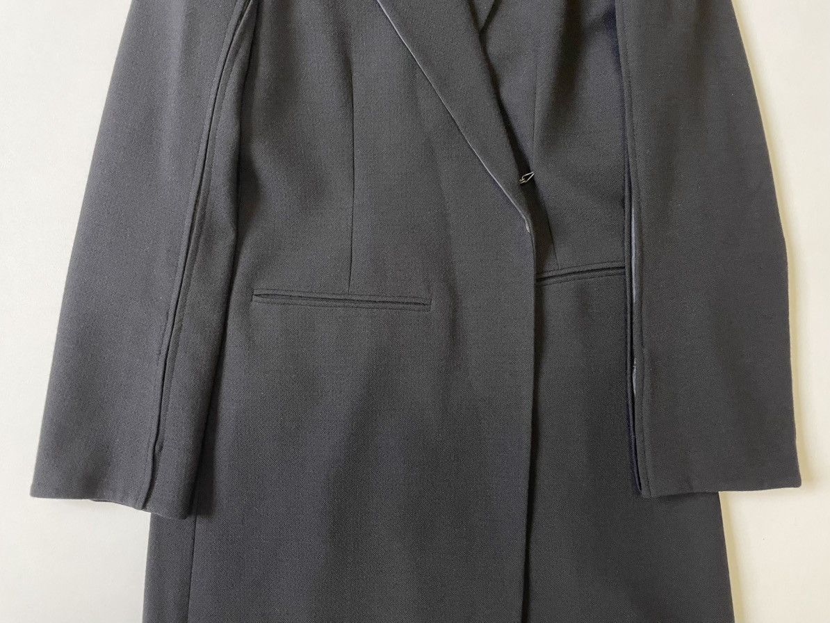 Ann Demeulemeester Black Brushed Wool Seam Panels Overcoat Size S / US 4 / IT 40 - 9 Thumbnail