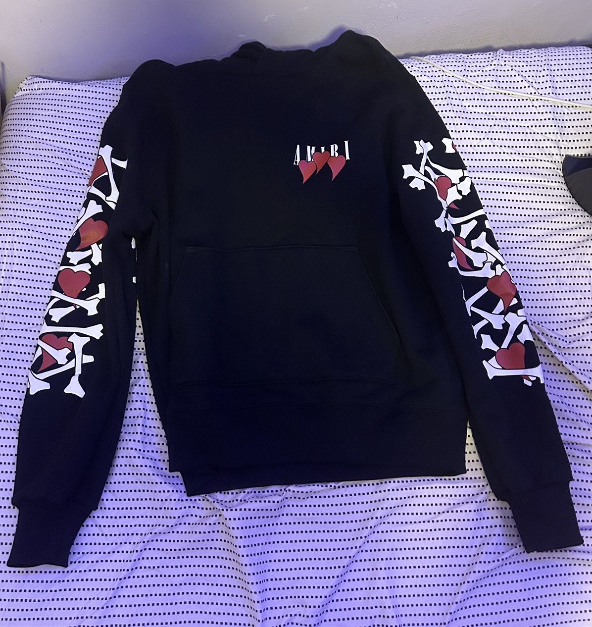 AMIRI 3 Hearts Bones Hoodie