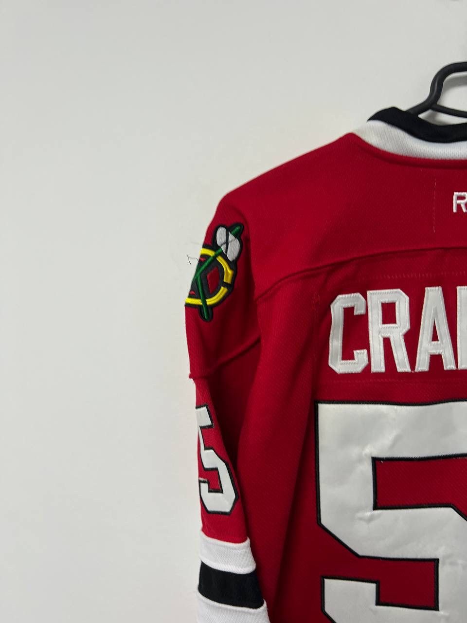 Reebok Chicago Blackhawks #50 Crawford Ice Hockey Jersey Kids L/XL Size US XXS / EU 40 - 13 Thumbnail