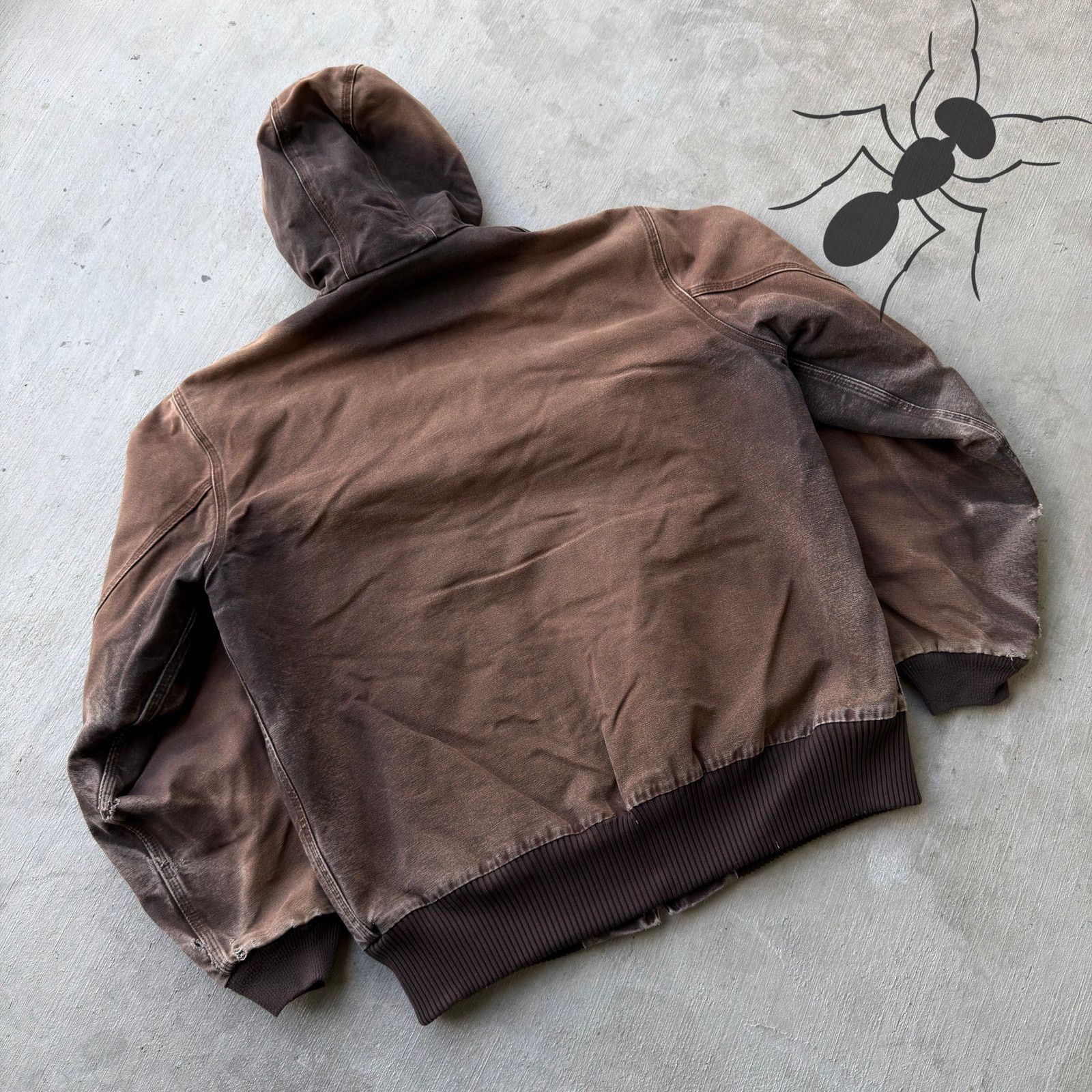 Carhartt × Vintage Carhartt J130 DKB brown hooded work wear jacket Size US L / EU 52-54 / 3 - 6 Thumbnail