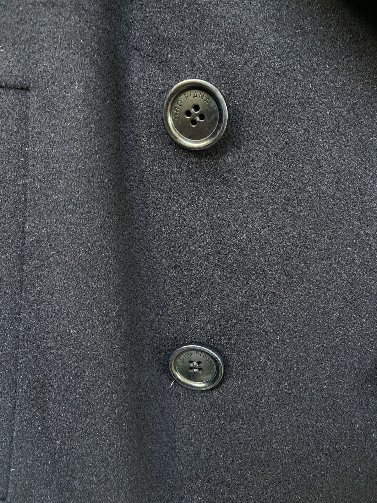 Loro Piana Loro Piana Double Breasted Felt Coat Dark Blue Size M / US 6-8 / IT 42-44 - 3 Thumbnail