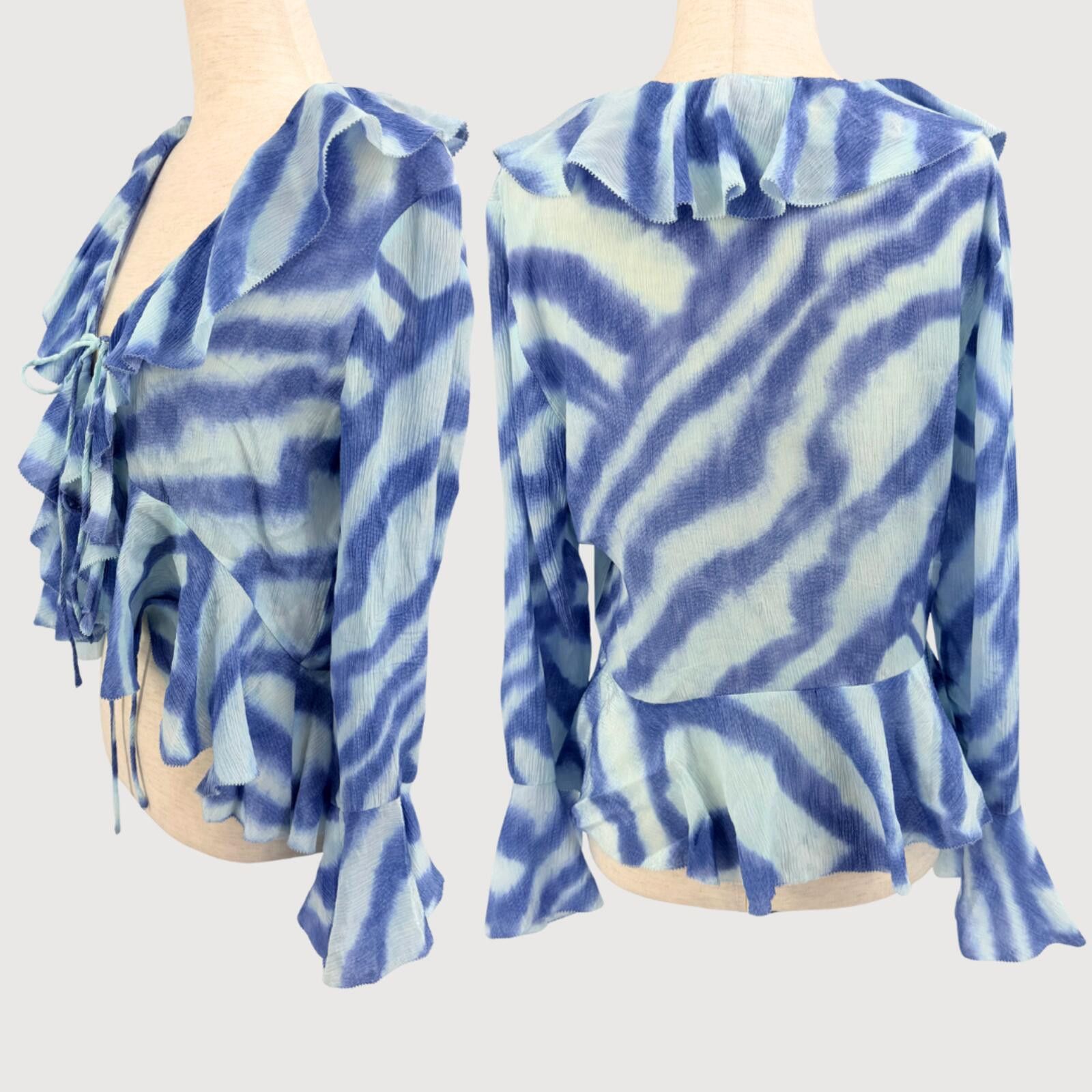 Rails Rails Nicoletta Watercolor Ruffle Tie Blouse S Size S / US 4 / IT 40 - 3 Thumbnail