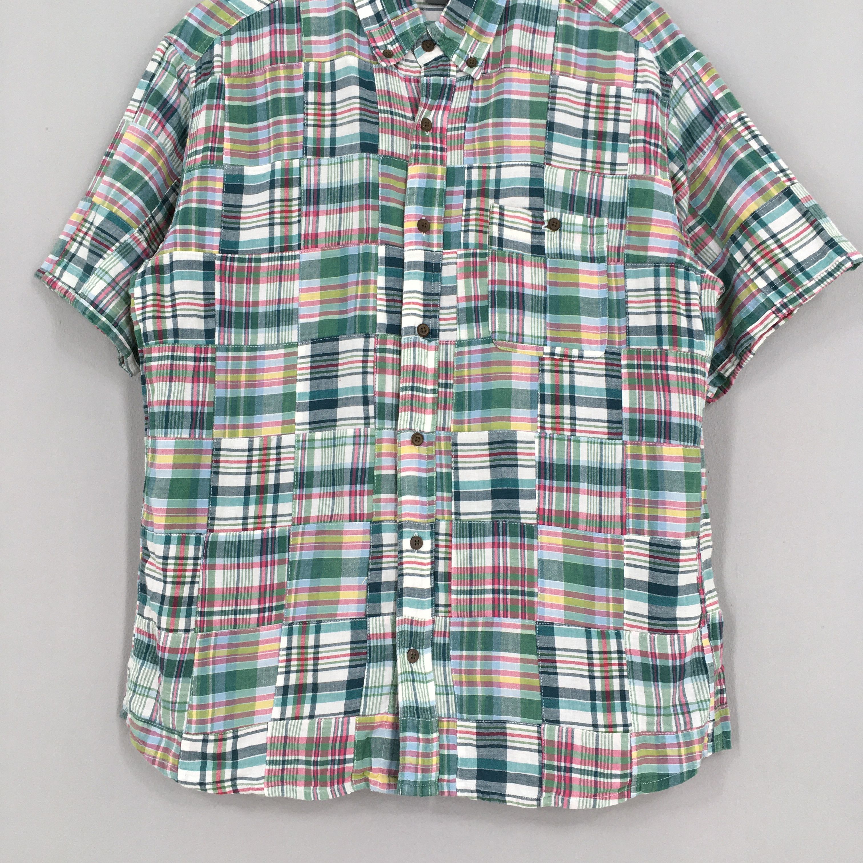 Eddie Bauer × Vintage Eddie Bauer Tartan Patchwork Boro Checkered Shirt Large Size US L / EU 52-54 / 3 - 3 Thumbnail