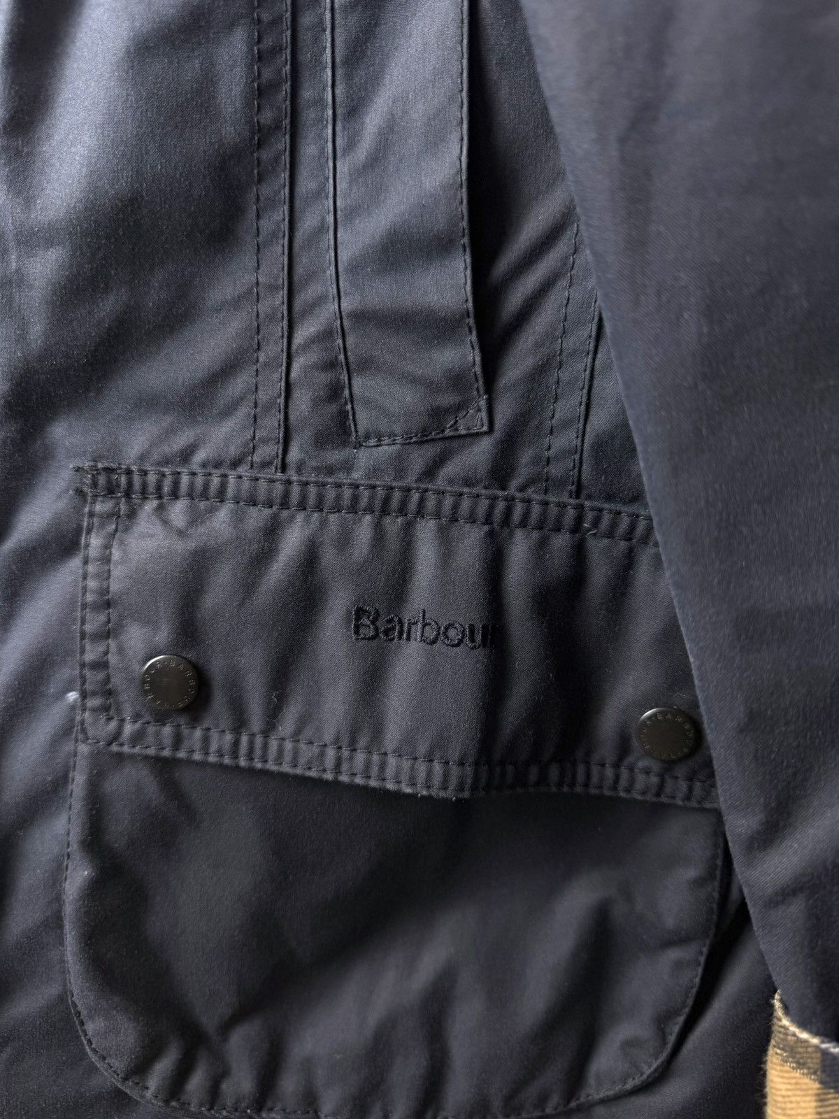 Barbour 💥 Rare! Vintage Barbour Wax Jacket Navy Blue Size M / US 6-8 / IT 42-44 - 5 Thumbnail