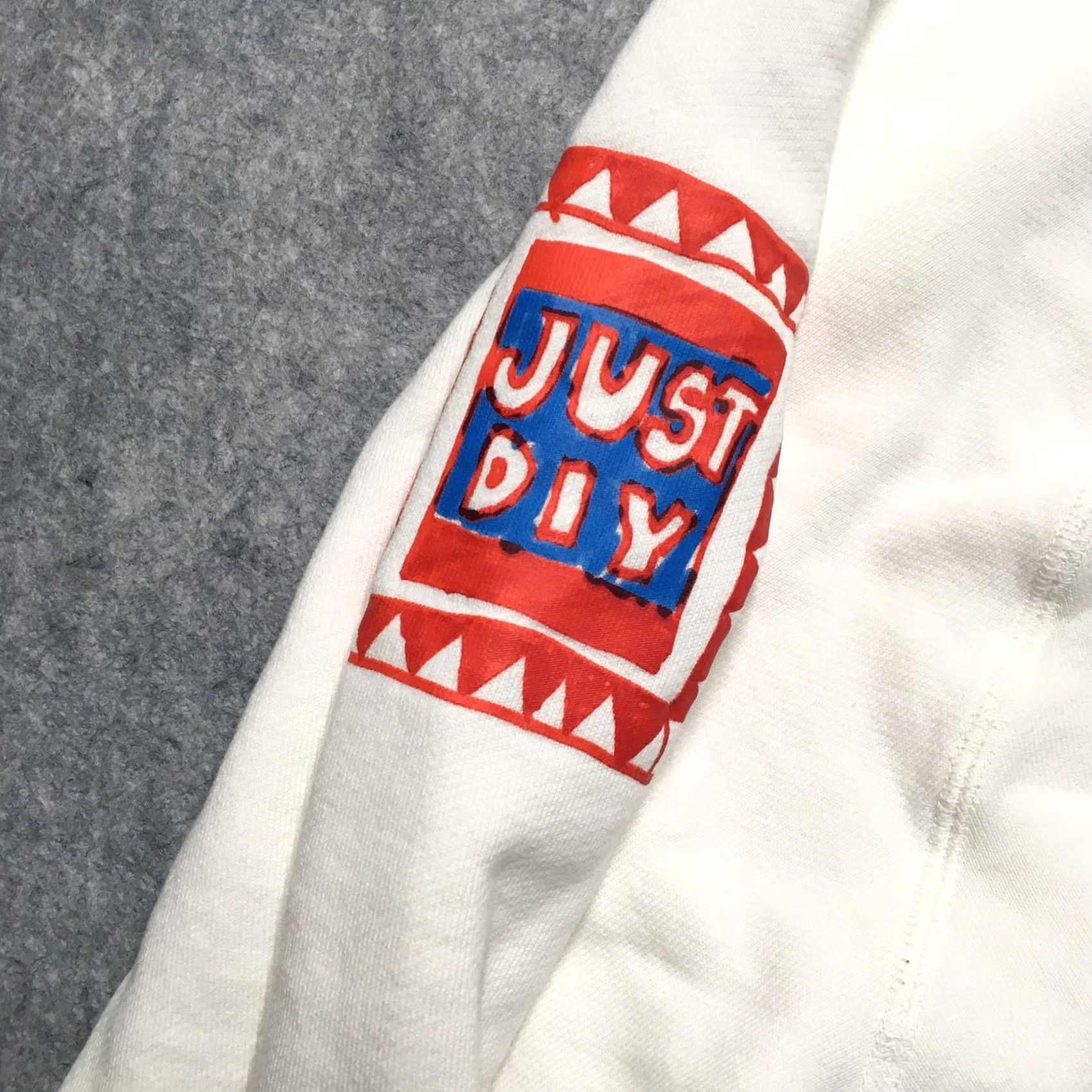 Nike Nike Sportswear Sweatshirt Mens XL Sail DIY Just Do It Graphic Crew CU5055-133 Size US XL / EU 56 / 4 - 5 Thumbnail