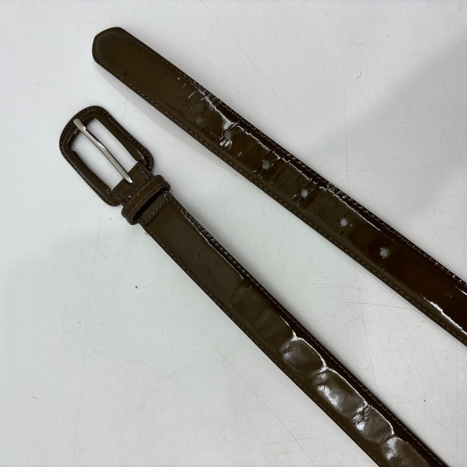 Other Talbots Womens Size Small Patent Leather Brown Belt Career Size 28 - 10 Thumbnail