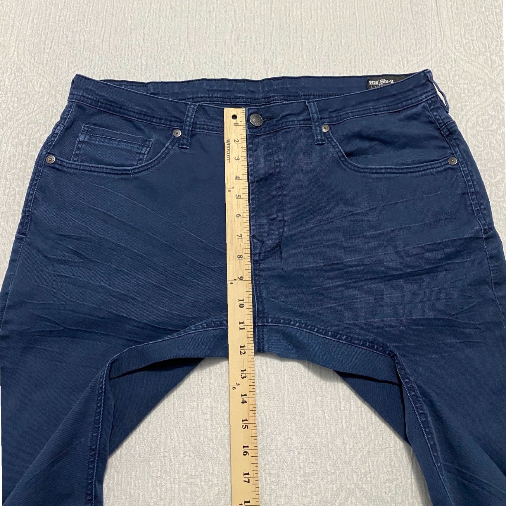 Buffalo David Bitton VINTAGE Buffalo David Bitton Six X Jeans Men 38x34 Navy Blue Straight Stretch Pants Belt? Size US 38 / EU 54 - 7 Thumbnail