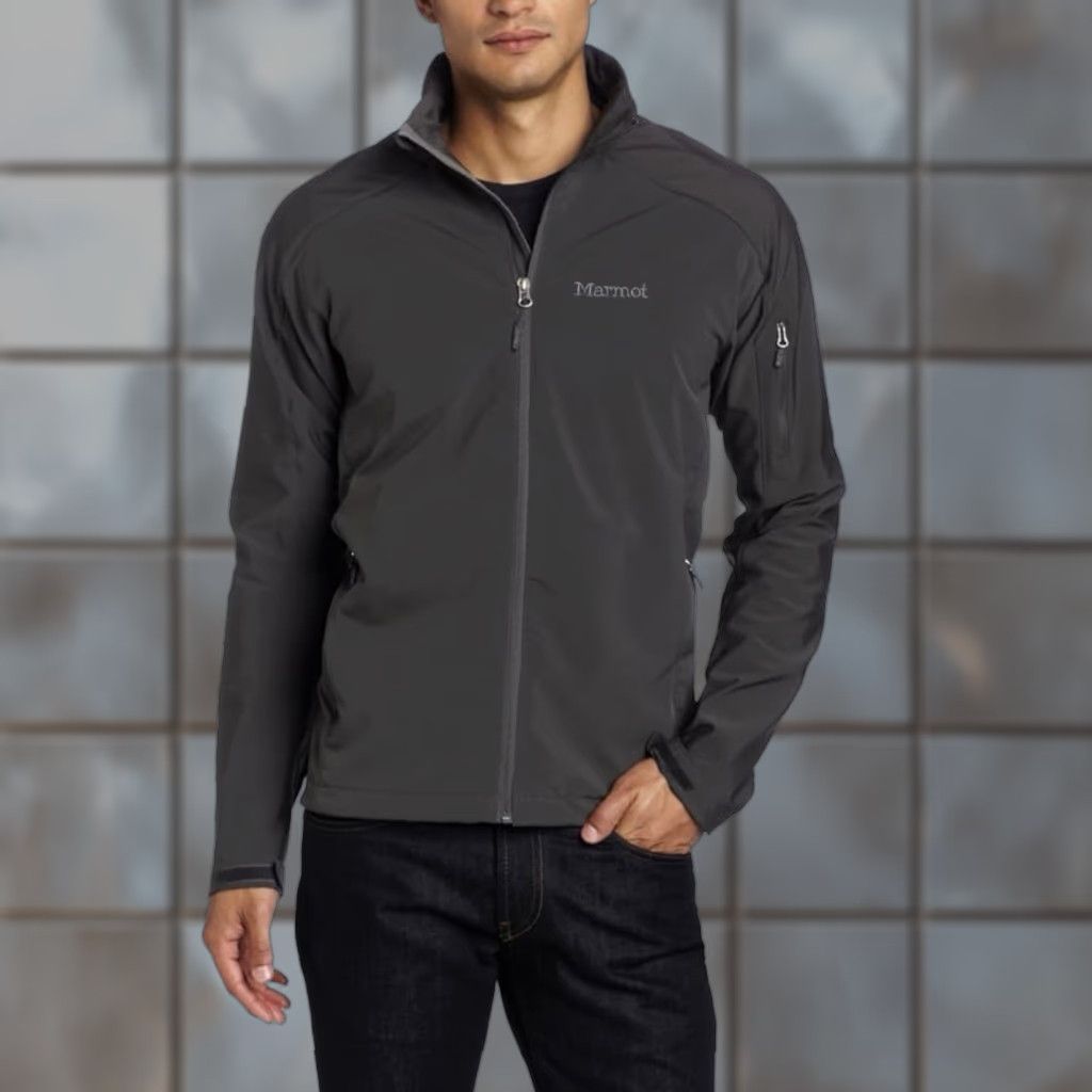 Marmot Marmot Jacket Approach M3 Softshell Slate Grey Water Repellent Full Zip Sz. L Size US L / EU 52-54 / 3 - 1 Thumbnail