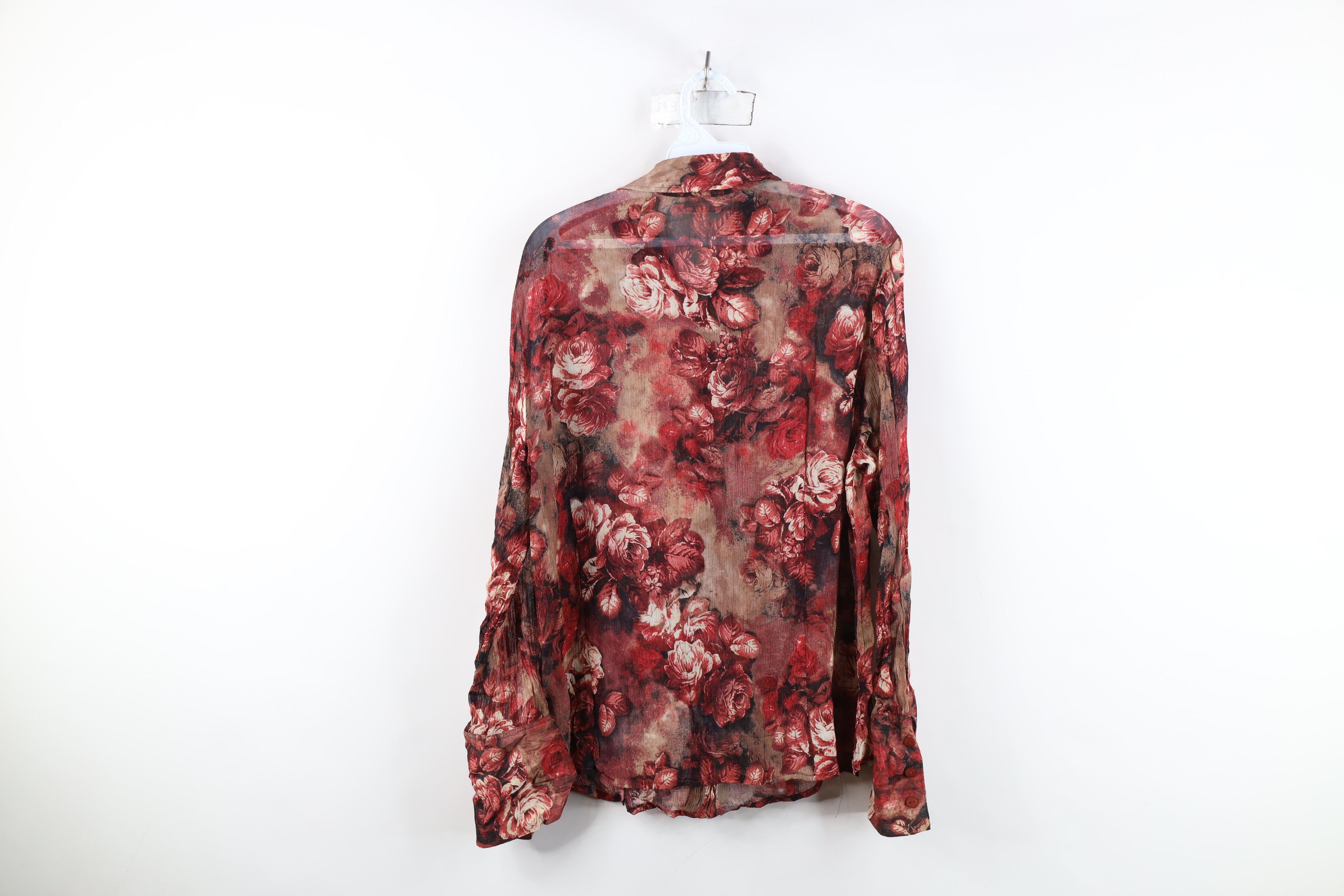 Vintage Vintage 90s Babydoll Flower Bella Fairy Knit Button Shirt Size L / US 10 / IT 46 - 9 Thumbnail
