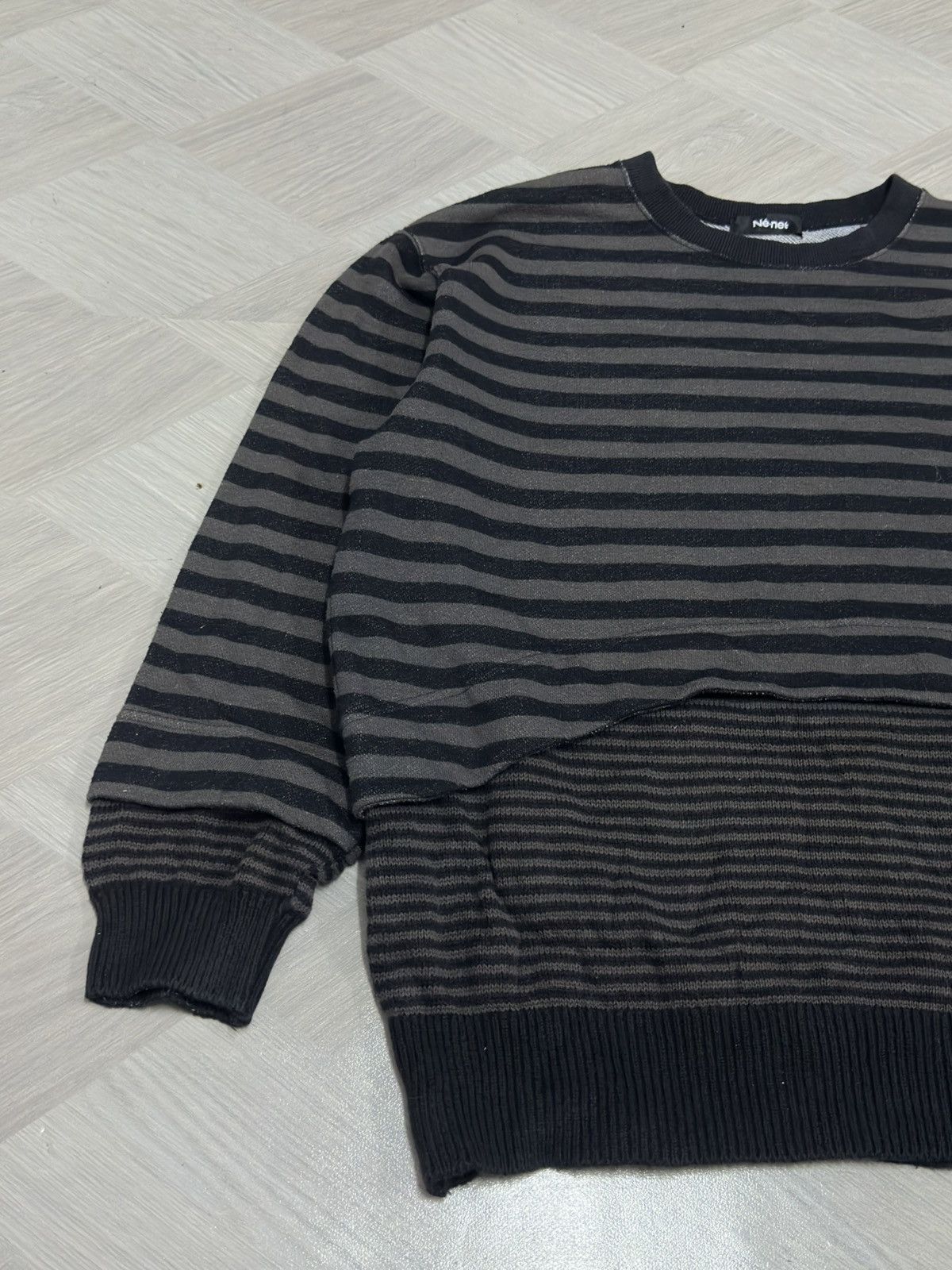 Ne-Net Ne-Net Issey Miyake Hybrid Stripe/Prisoner Sweater Size US M / EU 48-50 / 2 - 4 Thumbnail