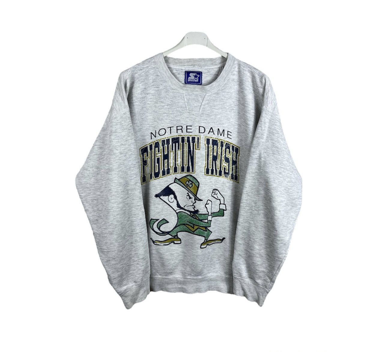 Starter × Vintage Vintage 90s Starter Norte Dame y2k fightin’ irish sweatshirt Size US L / EU 52-54 / 3 - 1 Thumbnail