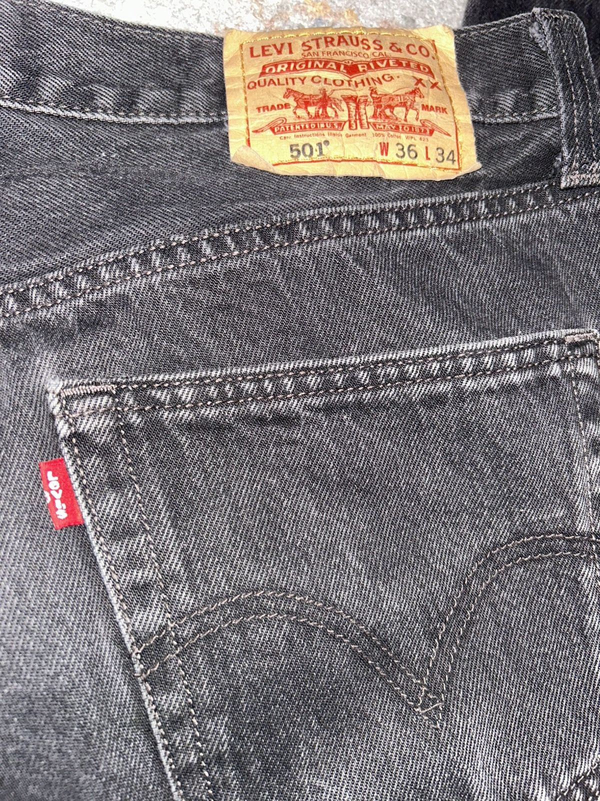 Levi's 1990s/1980s 501 Levi denim Size US 34 / EU 50 - 3 Thumbnail