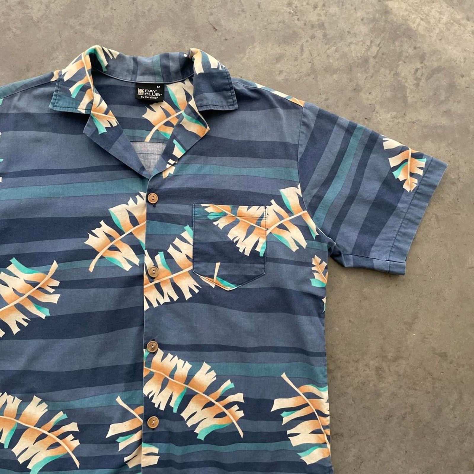 Vintage Vintage Bay Club Blue Tropical Hawaiian Shirt Size US M / EU 48-50 / 2 - 3 Thumbnail