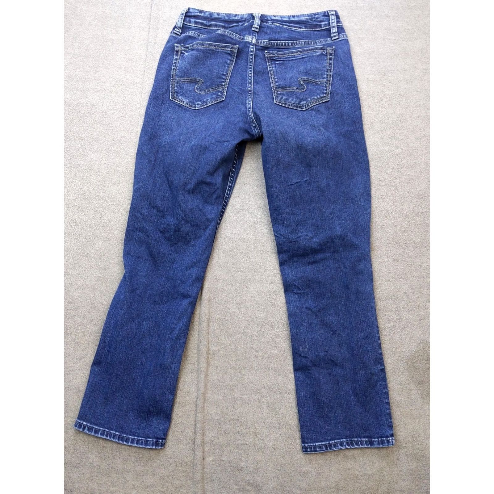 Silver Jeans Co. Silver Jeans Co Suki Capri Jeans Womens 28 Blue Dark Wash Mid Rise Stretch Denim Capris Jeans Womens Boys? Size 28" / US 6 / IT 42 - 6 Thumbnail