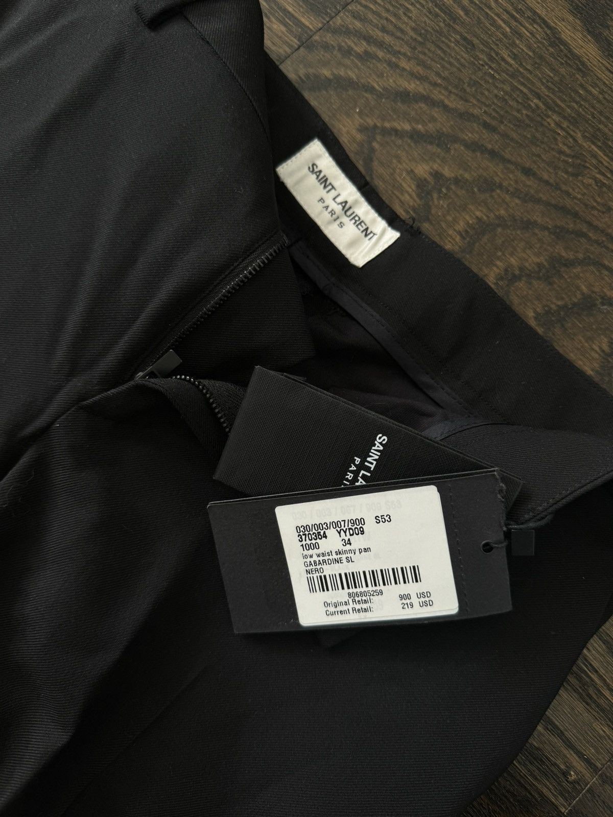 Saint Laurent Paris Saint Laurent Low Waist Skinny Pants Gabardine Size 25" / US 0 / IT 36 - 2 Thumbnail