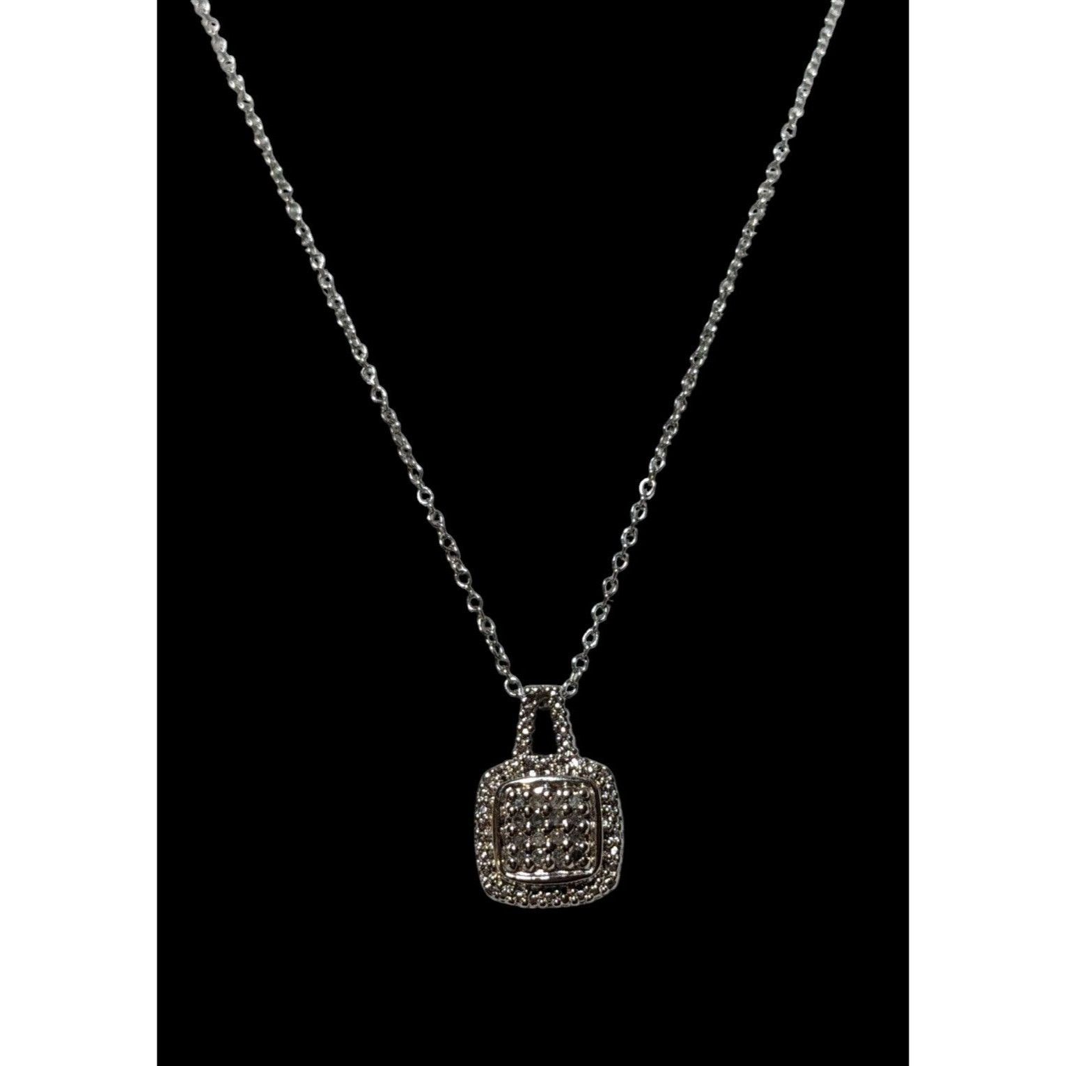 Other Elegant Glam Silver Gemmed Pendant Necklace Size ONE SIZE - 2 Thumbnail