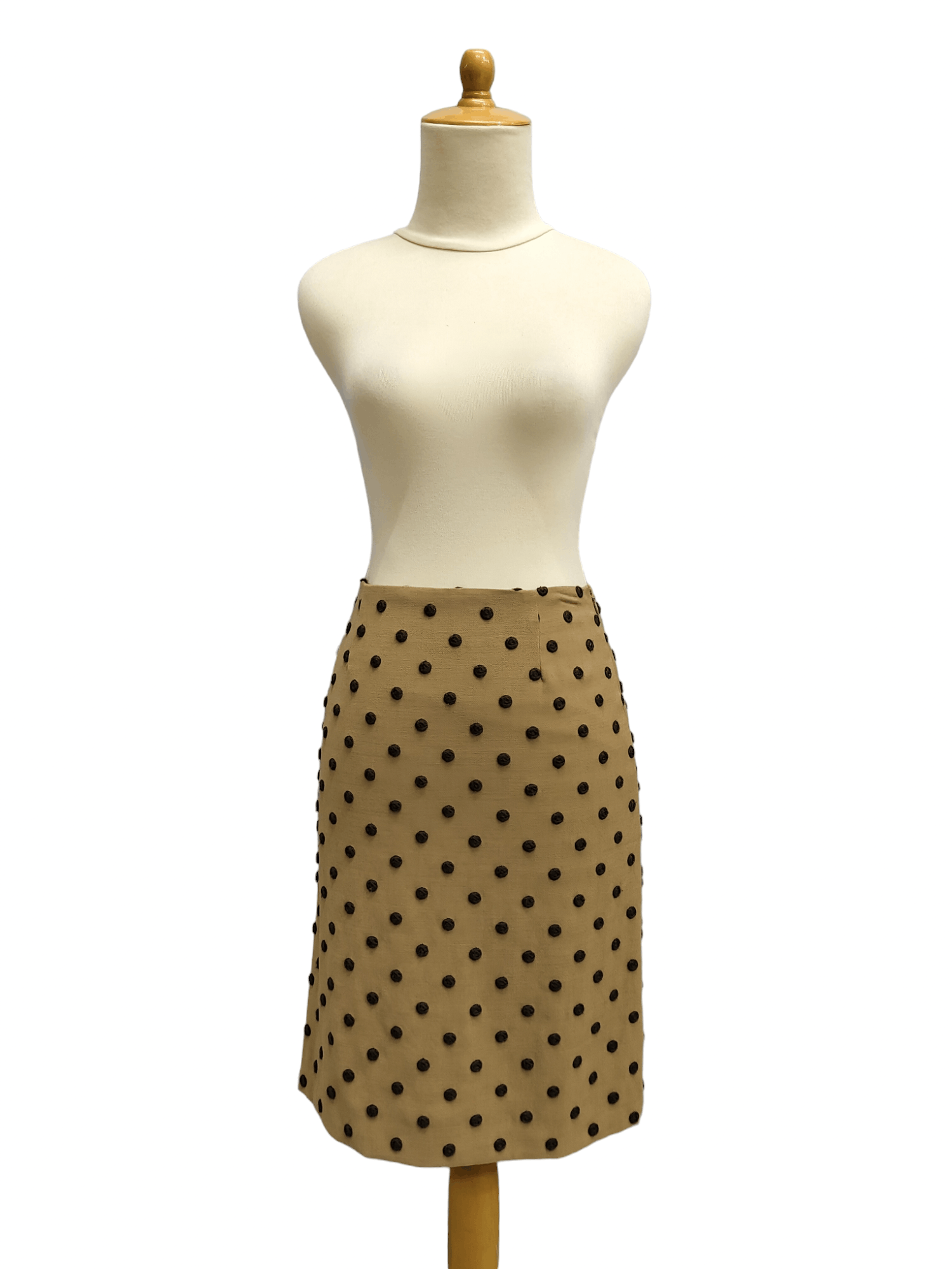 Moschino 00s Moschino Cheapandchic Textured Polkadot Wool Skirt Size 28" / US 6 / IT 42 - 12 Thumbnail