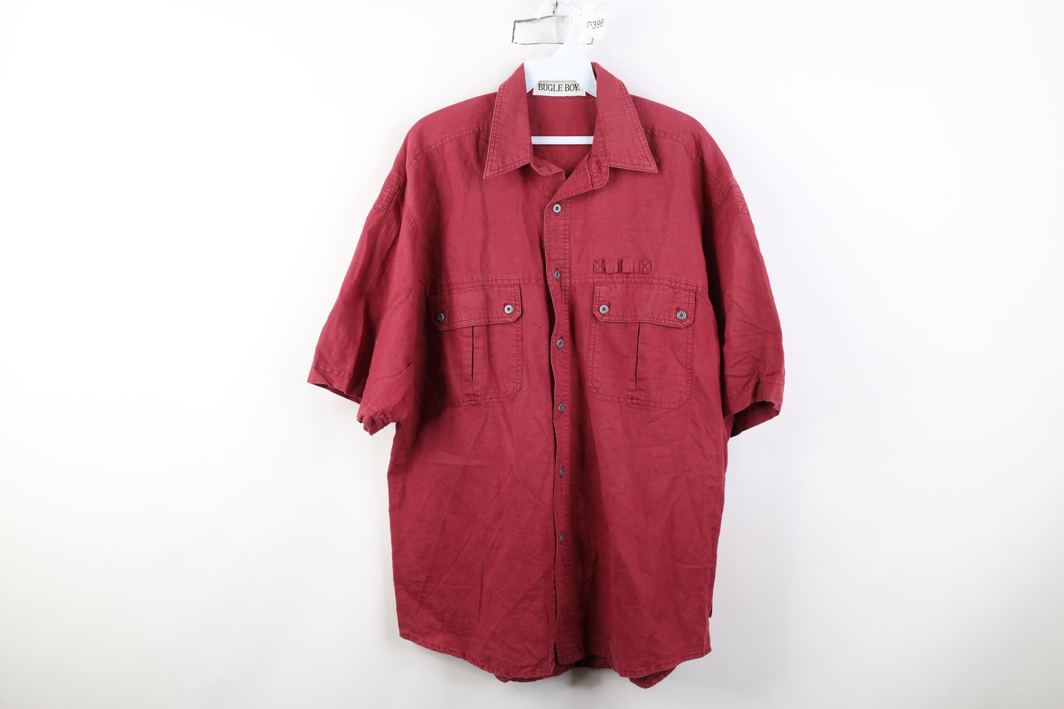 Vintage Vintage 90s Streetwear Stonewash Short Sleeve Button Shirt Size US M / EU 48-50 / 2 - 1 Thumbnail
