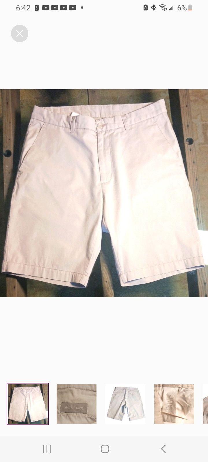 Axist AXIST Men's Taupe Chino Shorts Size US 32 / EU 48 - 1 Thumbnail