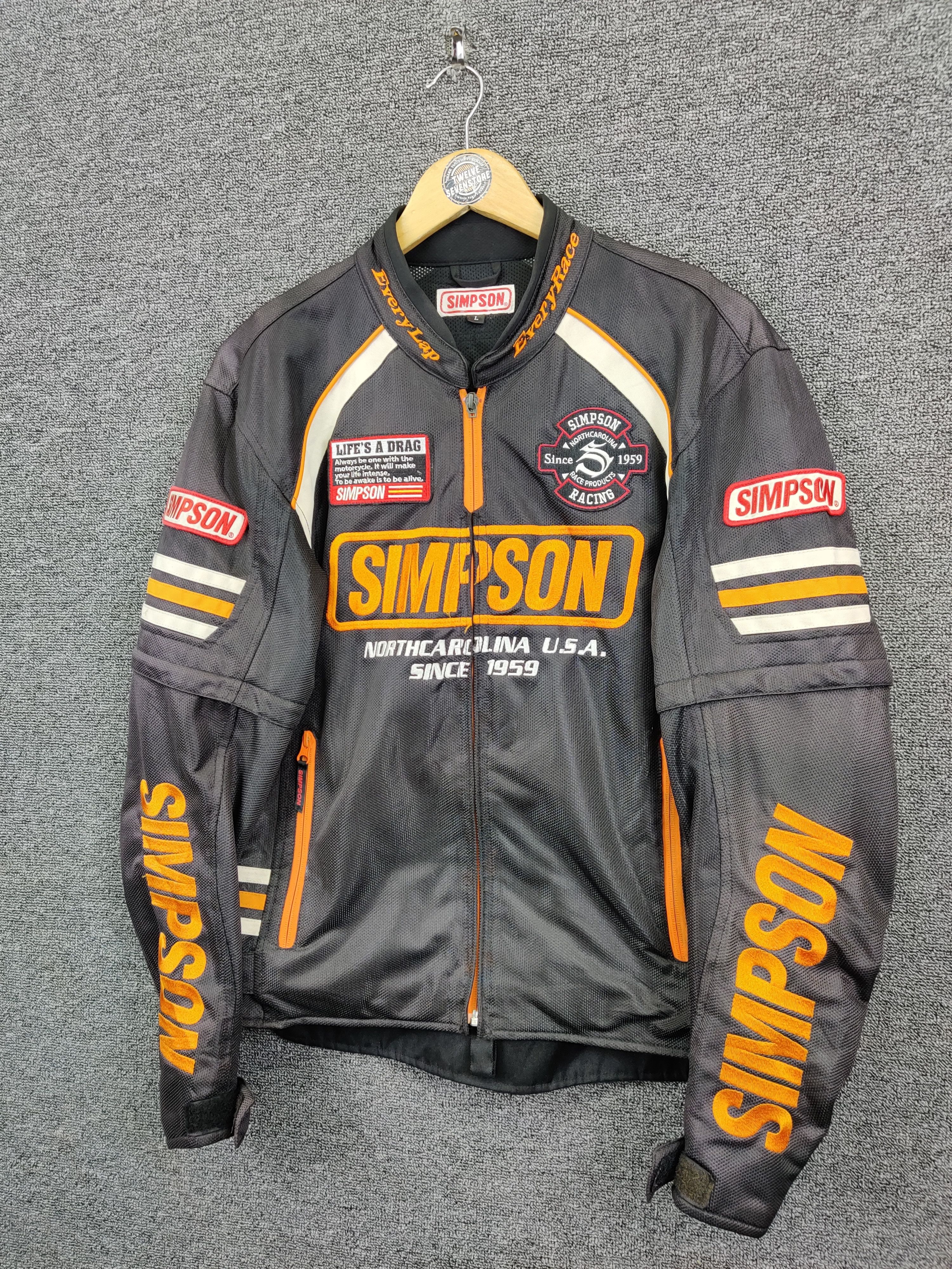Vintage Vintage Simpson Racing Motorcycle Biker Jacket Size US L / EU 52-54 / 3 - 2 Thumbnail