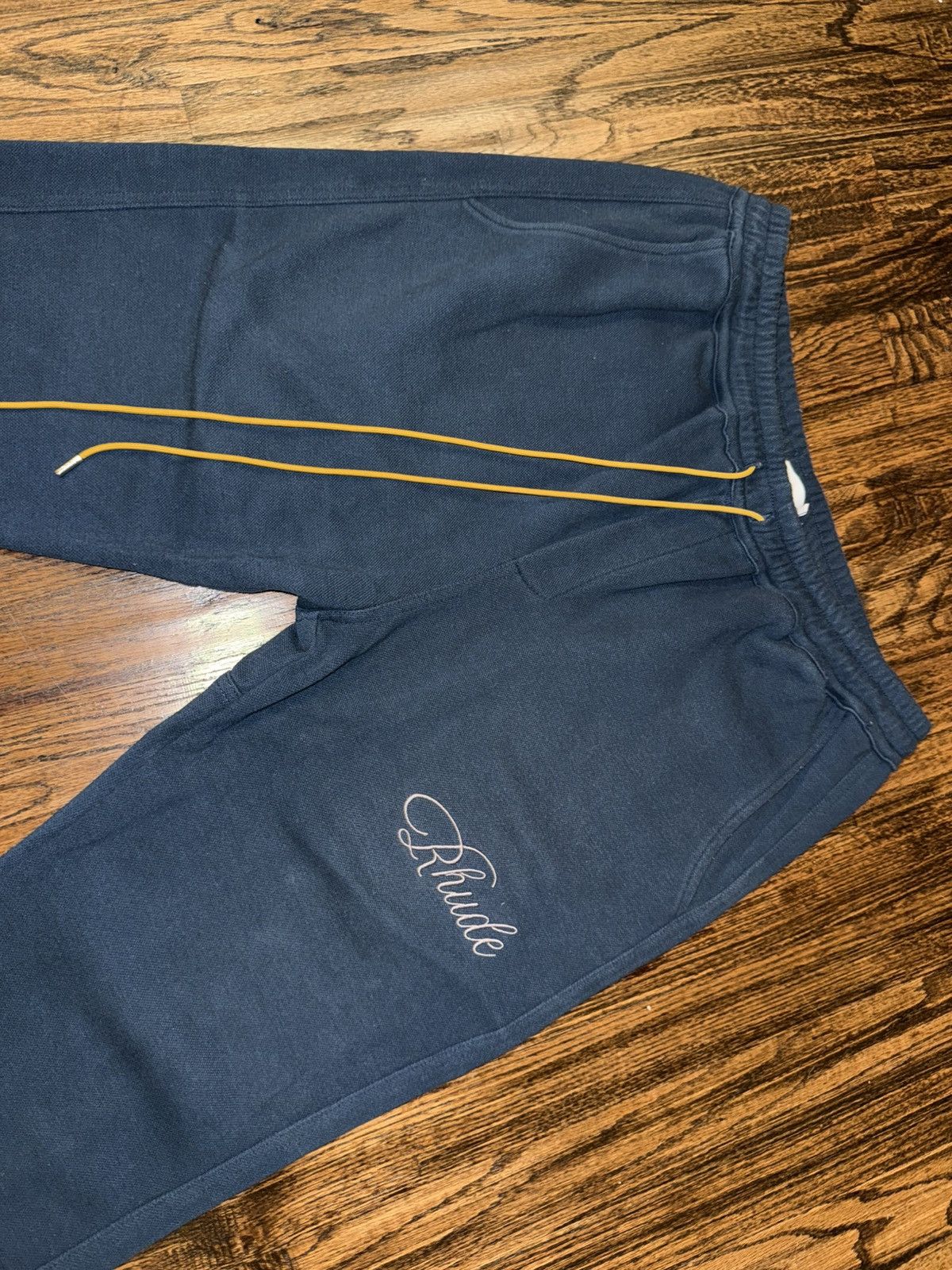 Rhude Rhude Crest Logo Embroided Teal Green/Blue Track Pants Sz M Size US 32 / EU 48 - 2 Thumbnail