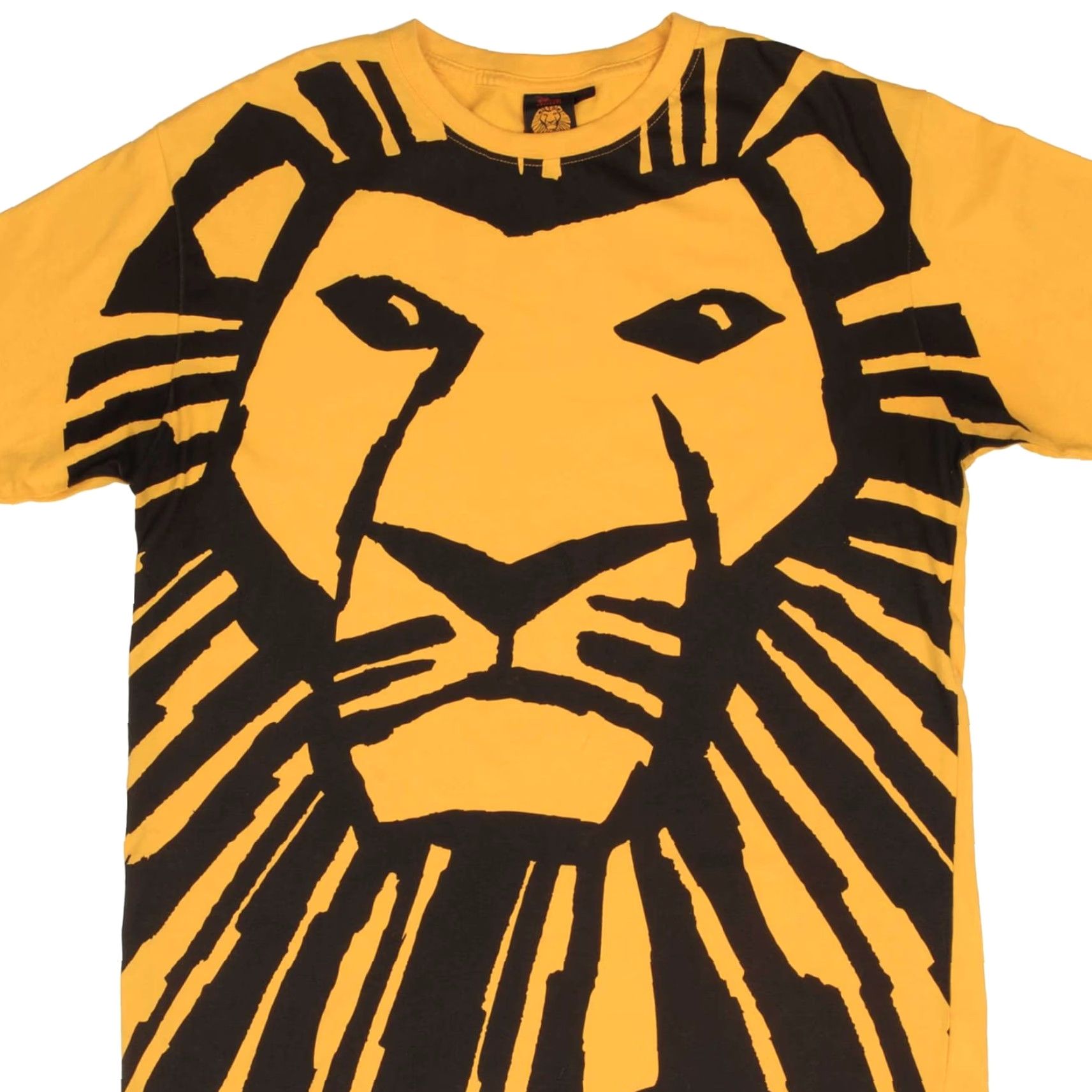 VINTAGE The Lion King All Over Print Tee Shirt 2000S Size Large Yellow 100% Cotton Unisex Graphic Tee Mens Womens Boys Girls
