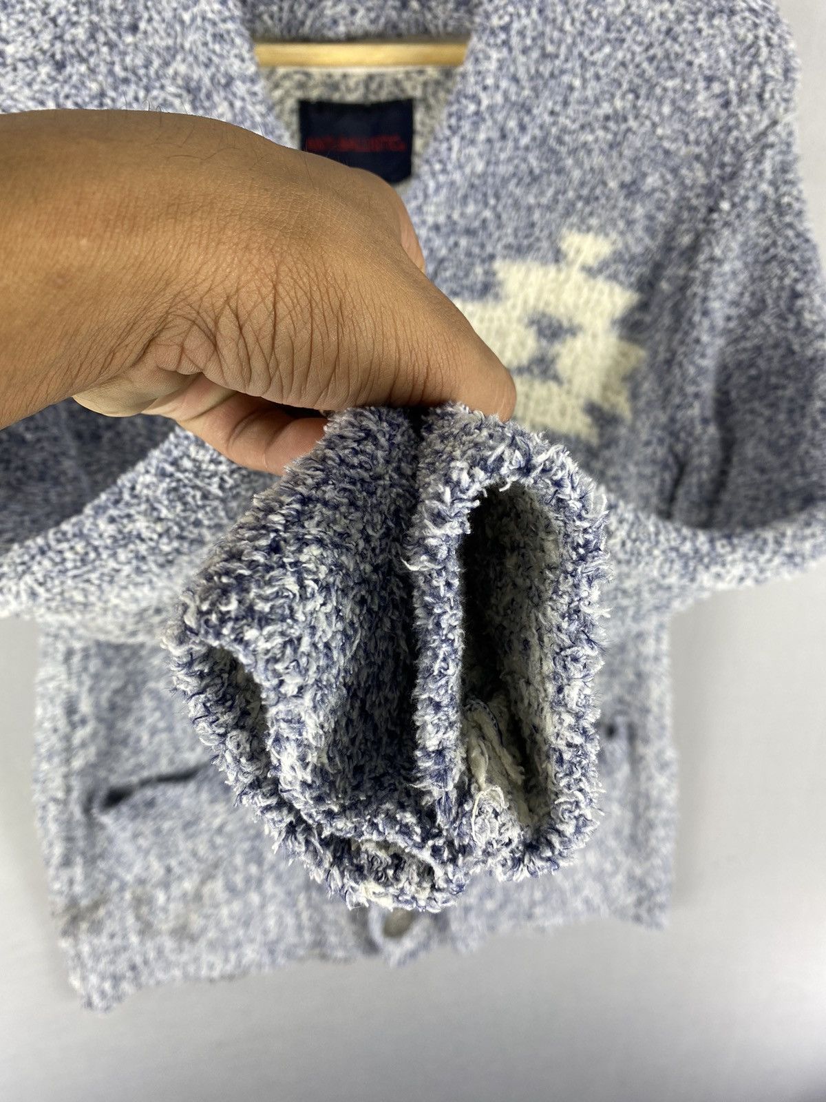 Japanese Brand Anti Ballistic Navajo Fleece Sherpa Button Up Jacket Size XS / US 0-2 / IT 36-38 - 10 Thumbnail