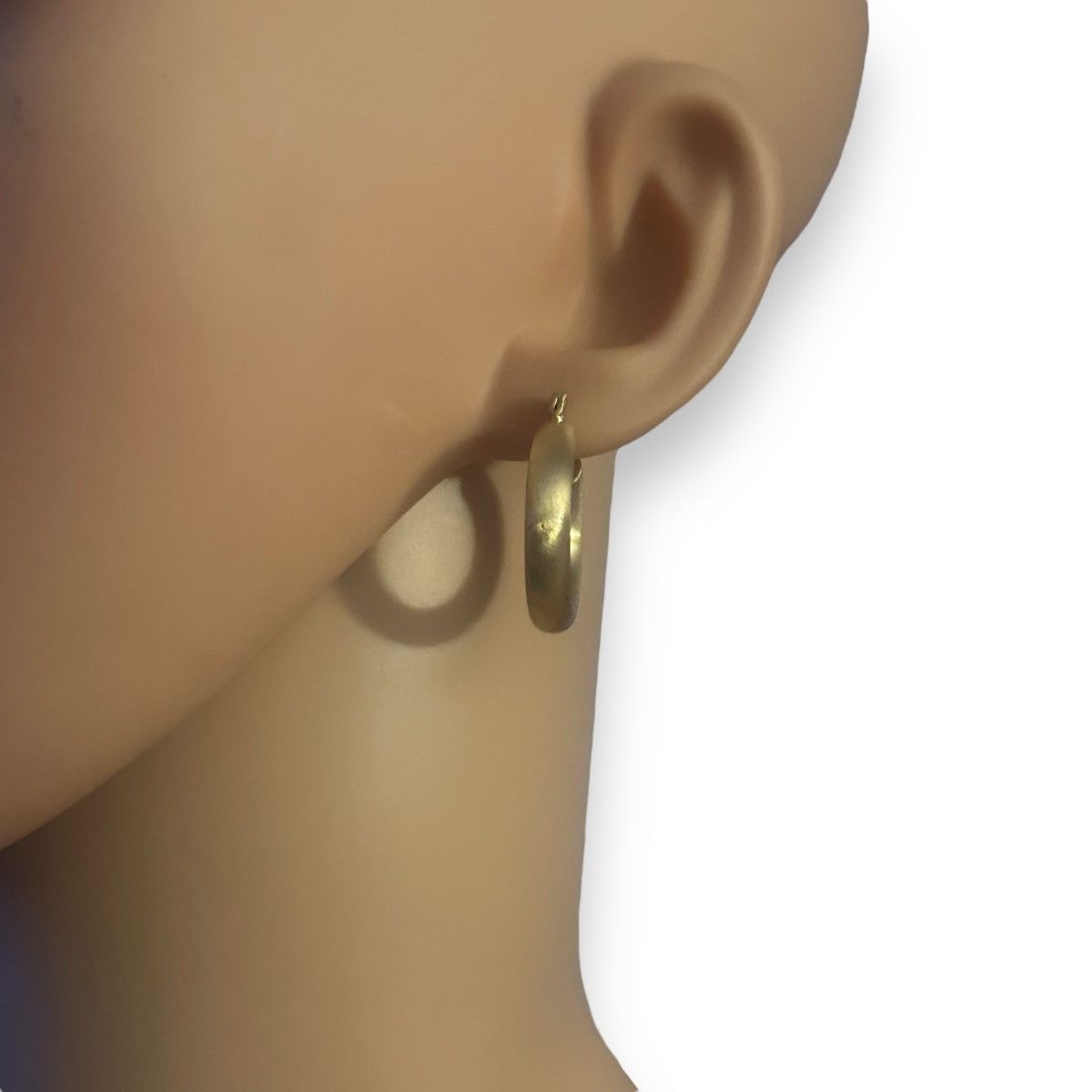 Other Gold tone satin hoop earrings Size ONE SIZE - 3 Thumbnail