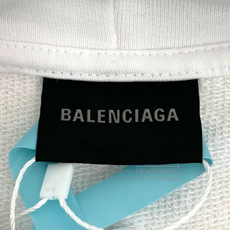 Balenciaga Balenciaga White Distressed Splatter Logo Printed Cotton H Size US M / EU 48-50 / 2 - 5 Thumbnail