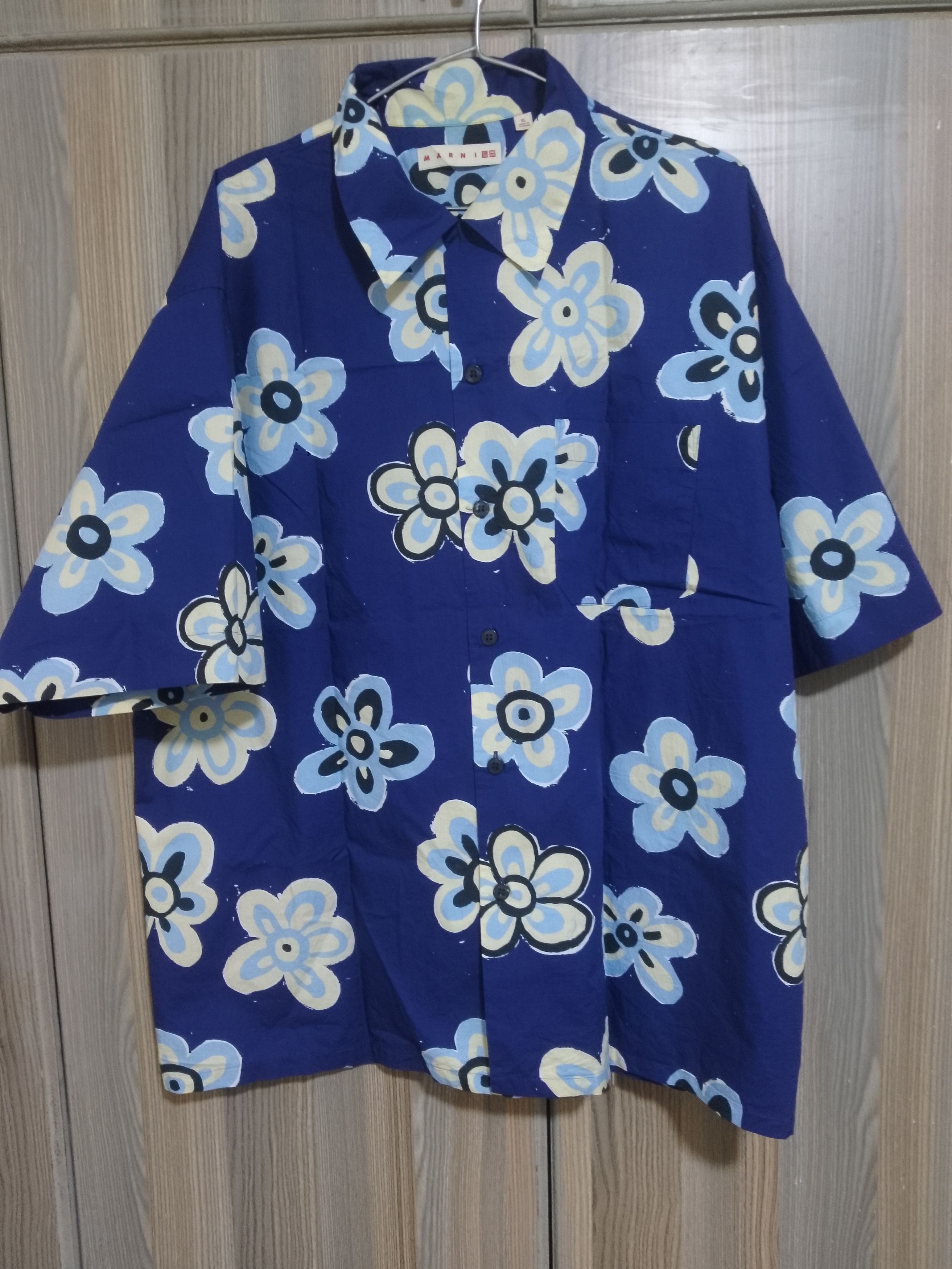 Marni Uniqlo x Marni oversized printed open collar shirt Size US XL / EU 56 / 4 - 6 Thumbnail