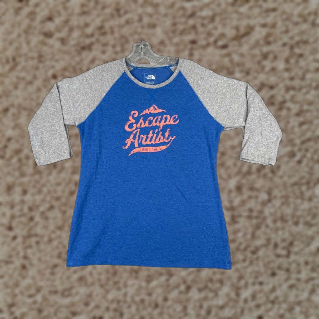 The North Face The North Face Shirt Women Medium Blue Gray 3/4 Sleeve Raglan Style Cotton Blend Size M / US 6-8 / IT 42-44 - 1 Thumbnail