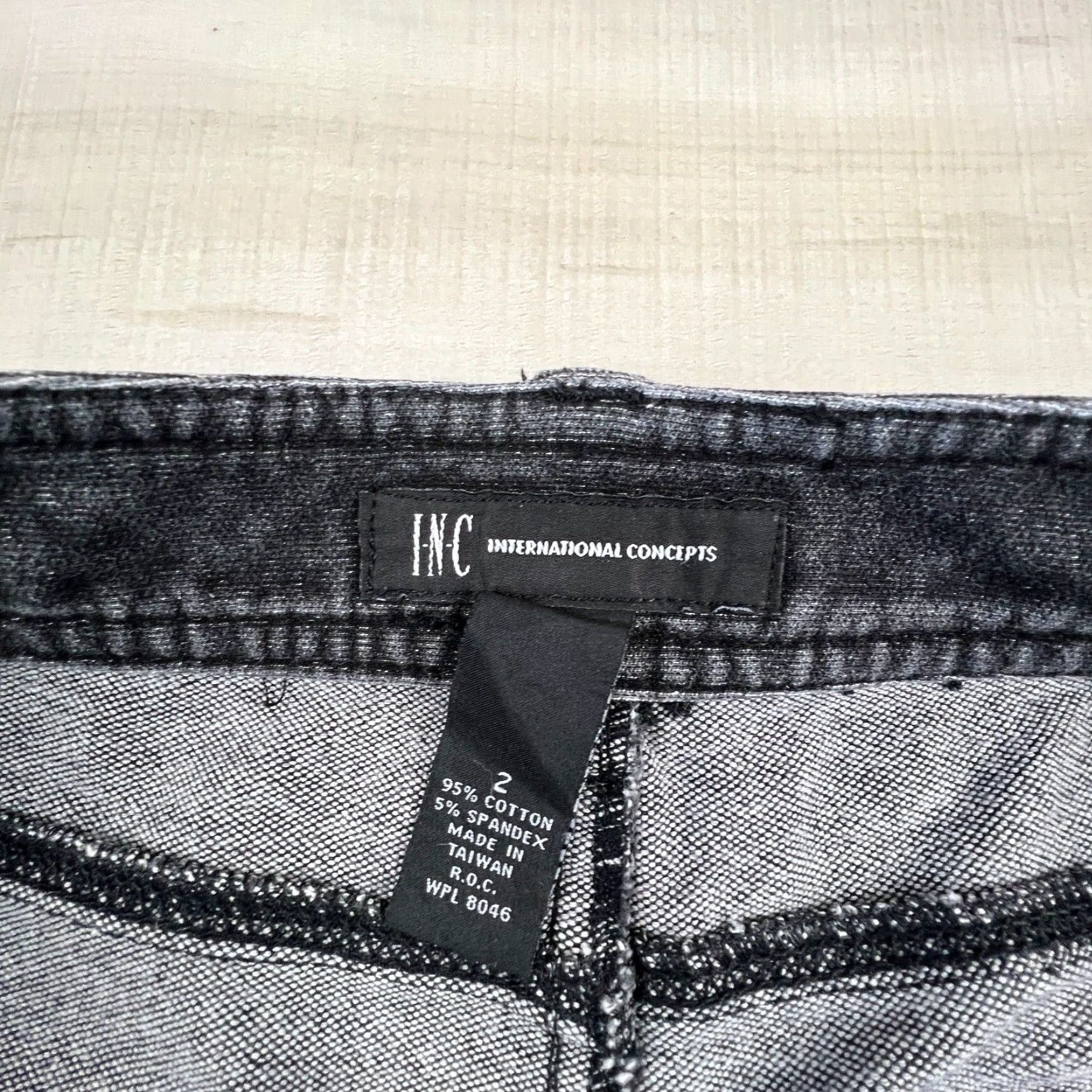 Vintage INC International Concepts Womens Black Skinny Jeans 2 28x27 Low Rise Stretch Size 26" / US 2 / IT 38 - 4 Thumbnail