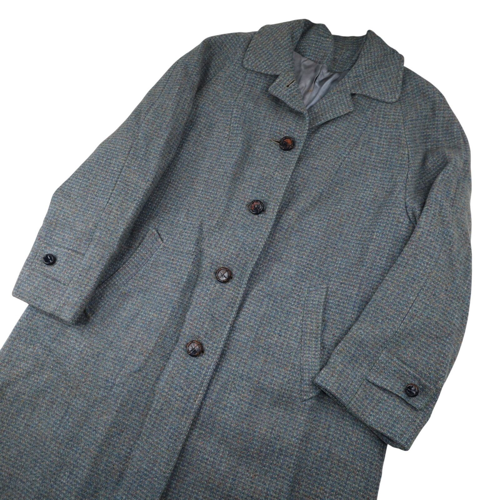 Harris Tweed × Vintage Vintage Harris Tweed for Tar-Shire Overcoat Size L / US 10 / IT 46 - 2 Thumbnail