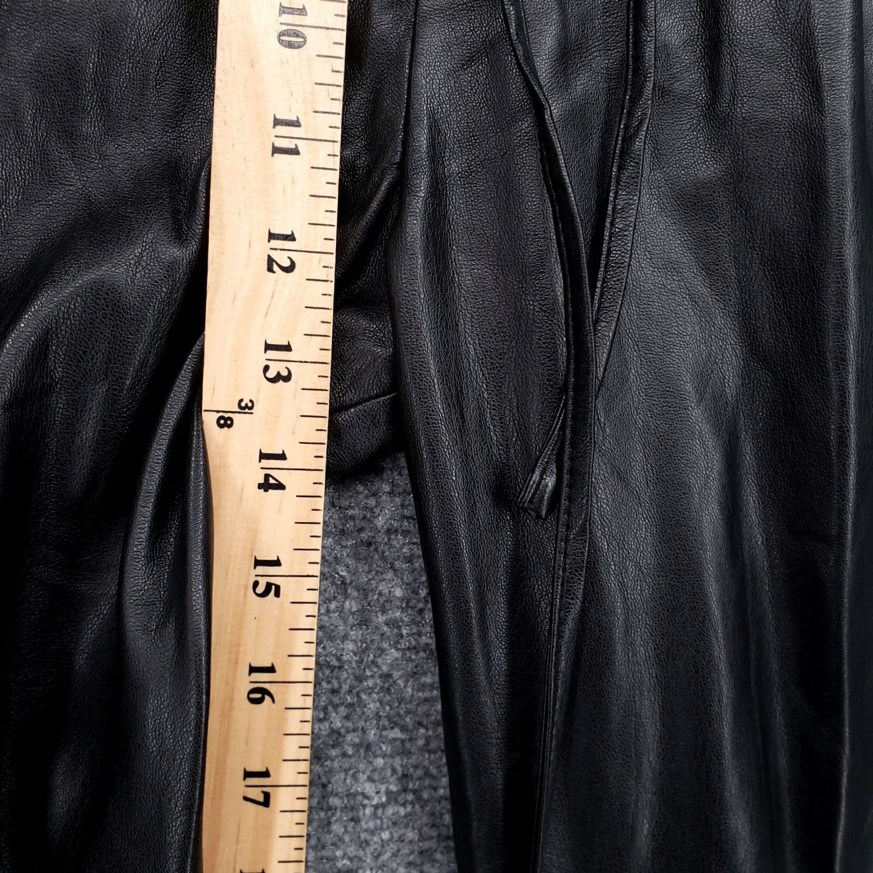 Zara Zara Pants Women S Small Black Faux Leather Crop Drawstring Straight Leg Hi Rise Size 28" / US 6 / IT 42 - 6 Thumbnail