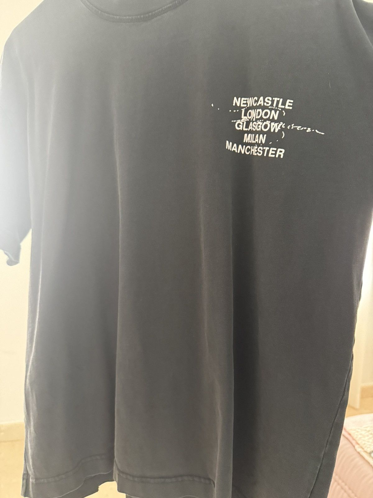 Cole Buxton Distressed Cole Buxton City Print Tee - Black Size US M / EU 48-50 / 2 - 2 Thumbnail