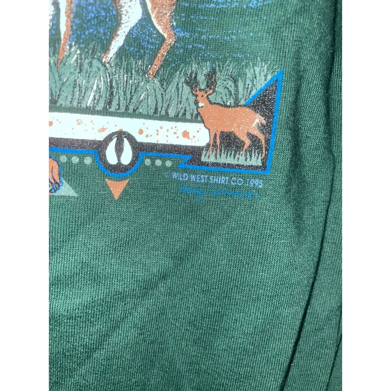 Jerzees 90s Pennsylvania Deer Scenic Nature Graphic T-Shirt L Size US L / EU 52-54 / 3 - 8 Thumbnail