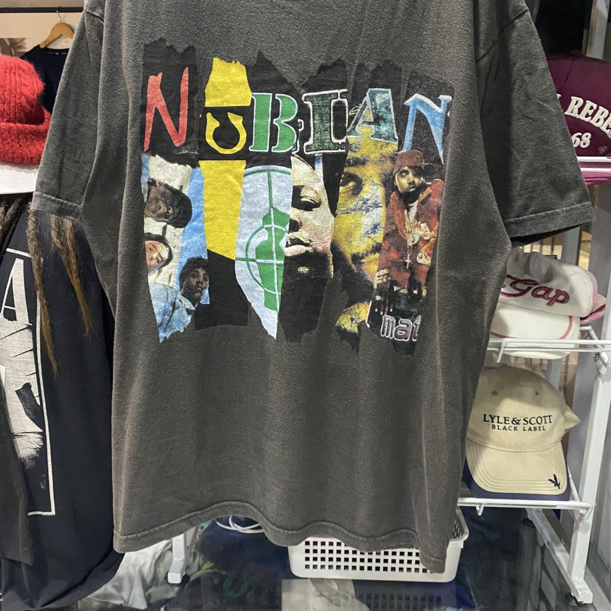 NUBIAN Nubian (N)WO W(U)TANG PU(B)LIC ENEMY B(I)G TUP(A)C (N)AS RAP Size US XL / EU 56 / 4 - 4 Thumbnail